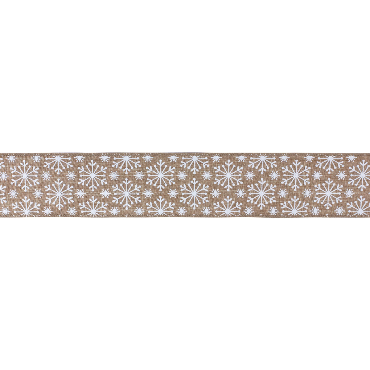 Snowflake Print Wired Ribbon 2.5" x 10 Yds.