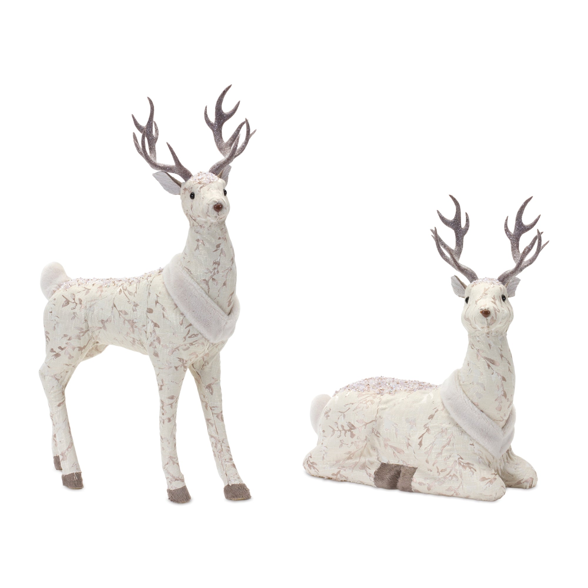 Deer (2 Asst) 12.5"L x 14.25"H, 13"L x 20.5"H Foam/Fabric