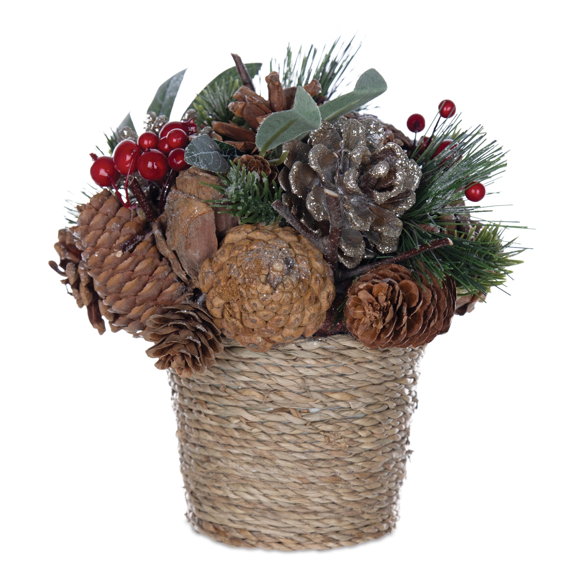 Potted Pine Cone Design 8.25”H Foam/Cone