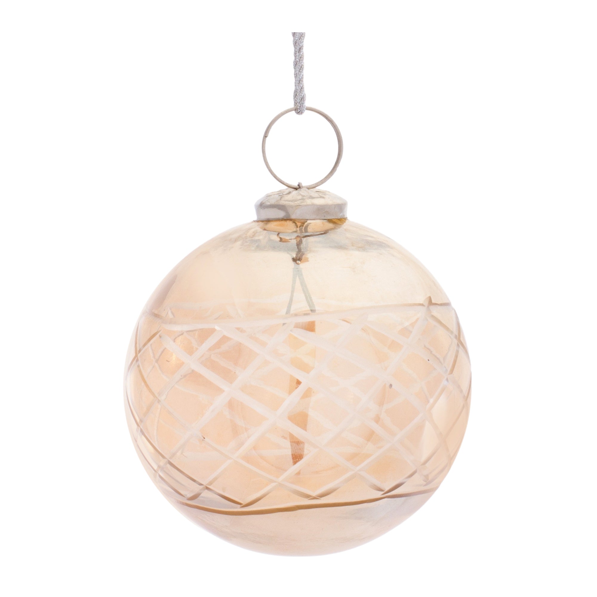 Ball Ornament 3”D Glass