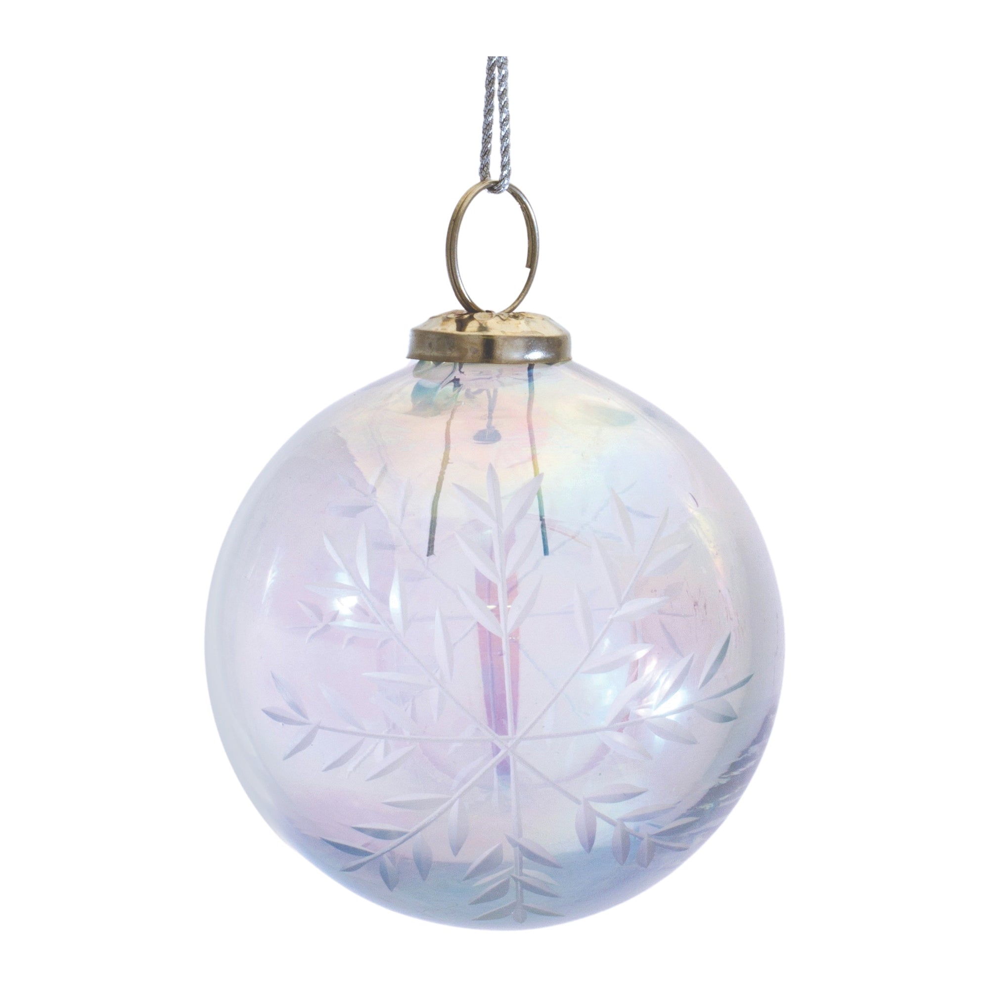 Ball Ornament 3”D Glass