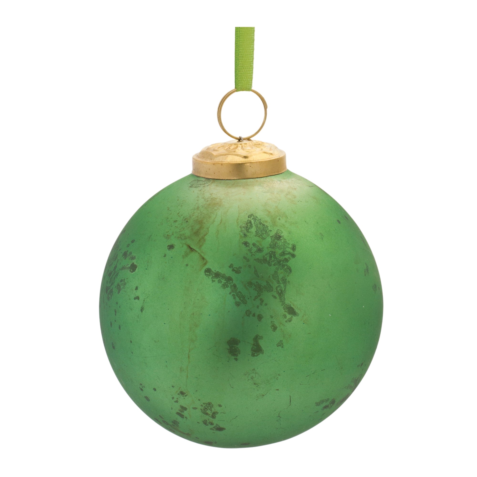 Ball Ornament 4”D Glass