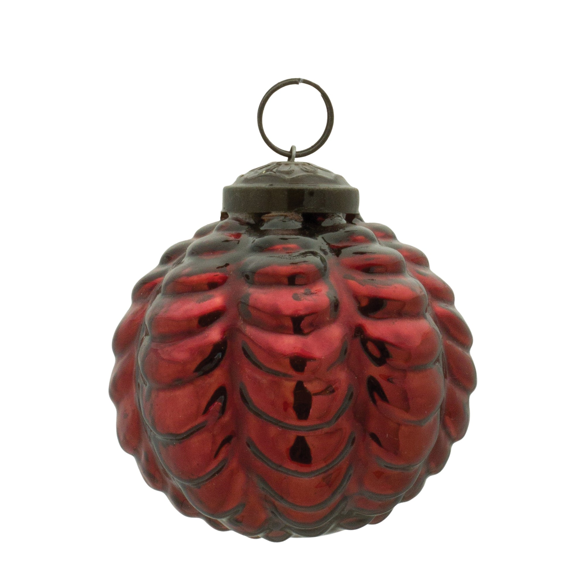 Ball Ornament 4”D Glass