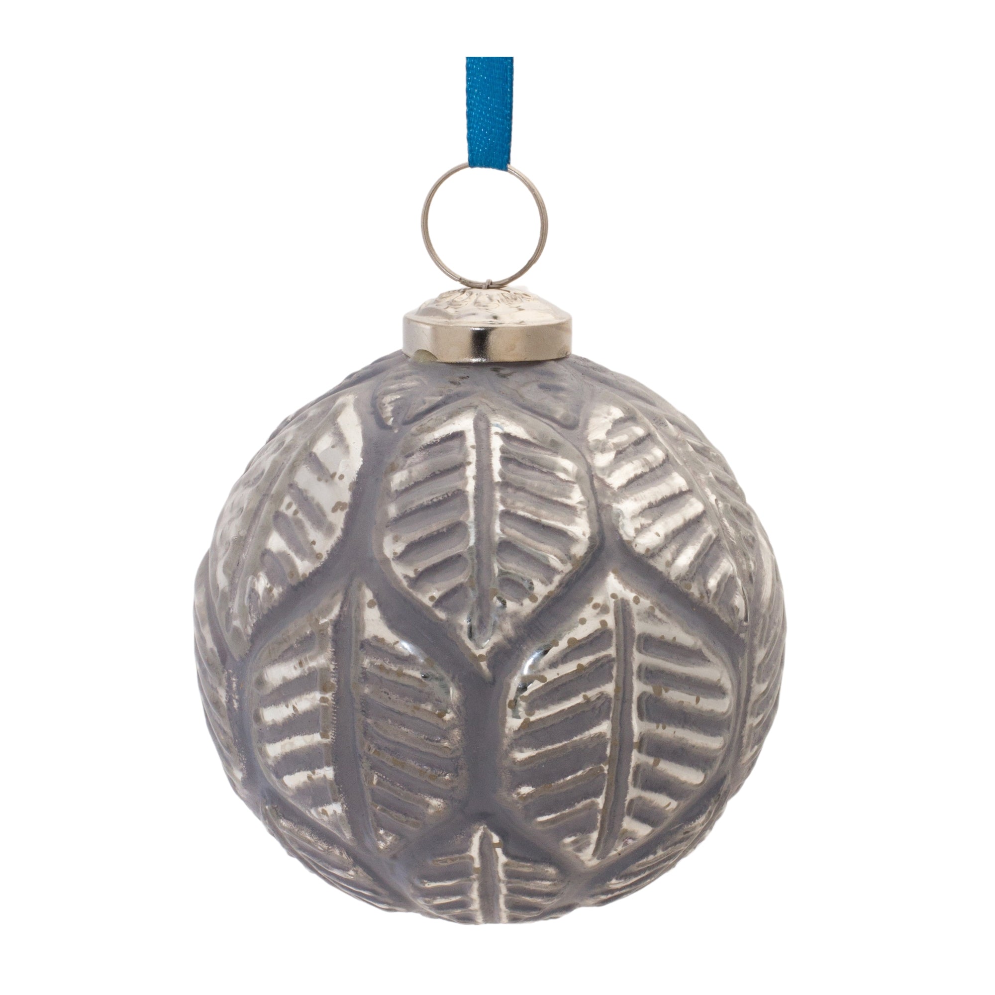 Ball Ornament 4”D Glass