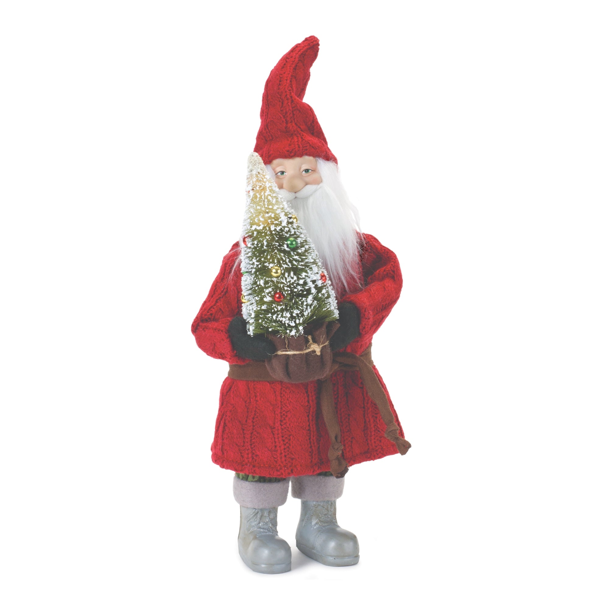 Santa w/Tree 15”H /Fabric