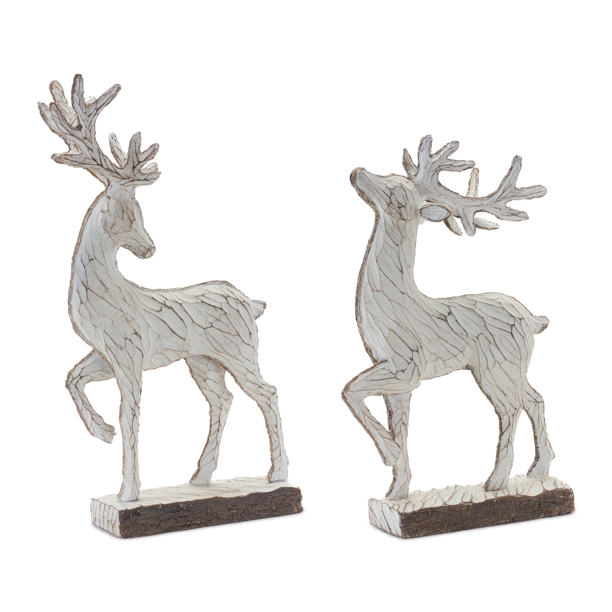 Deer (2 Asst) 8"L x 12.5"H, 8.5"L x 14.5"H Resin