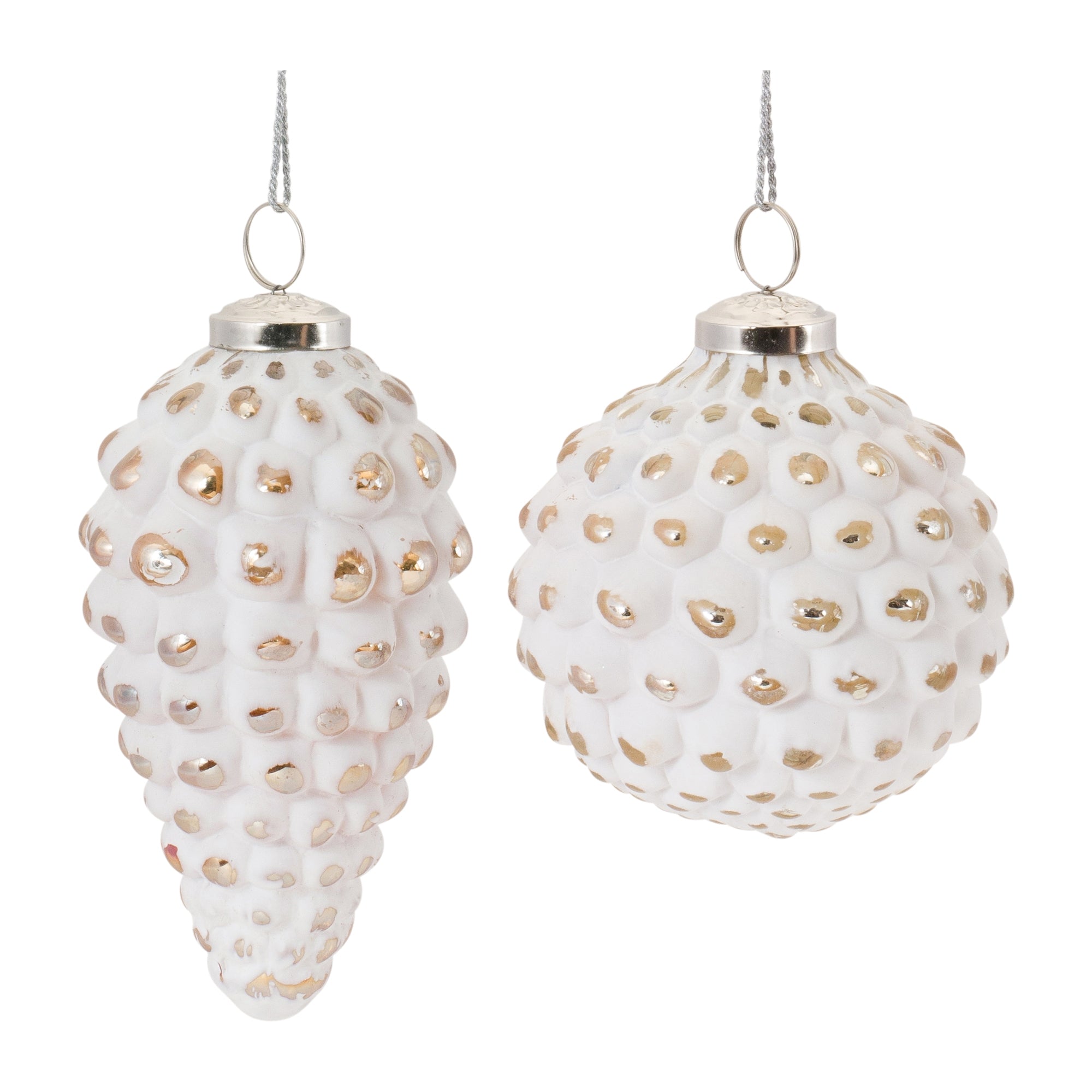 Ornament (2 Asst) 5.5"H, 7"H Glass