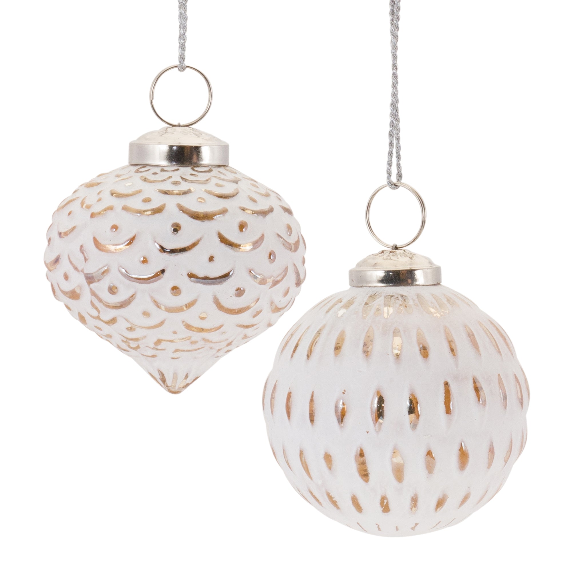 Ornament (2 Asst) 3”H Glass