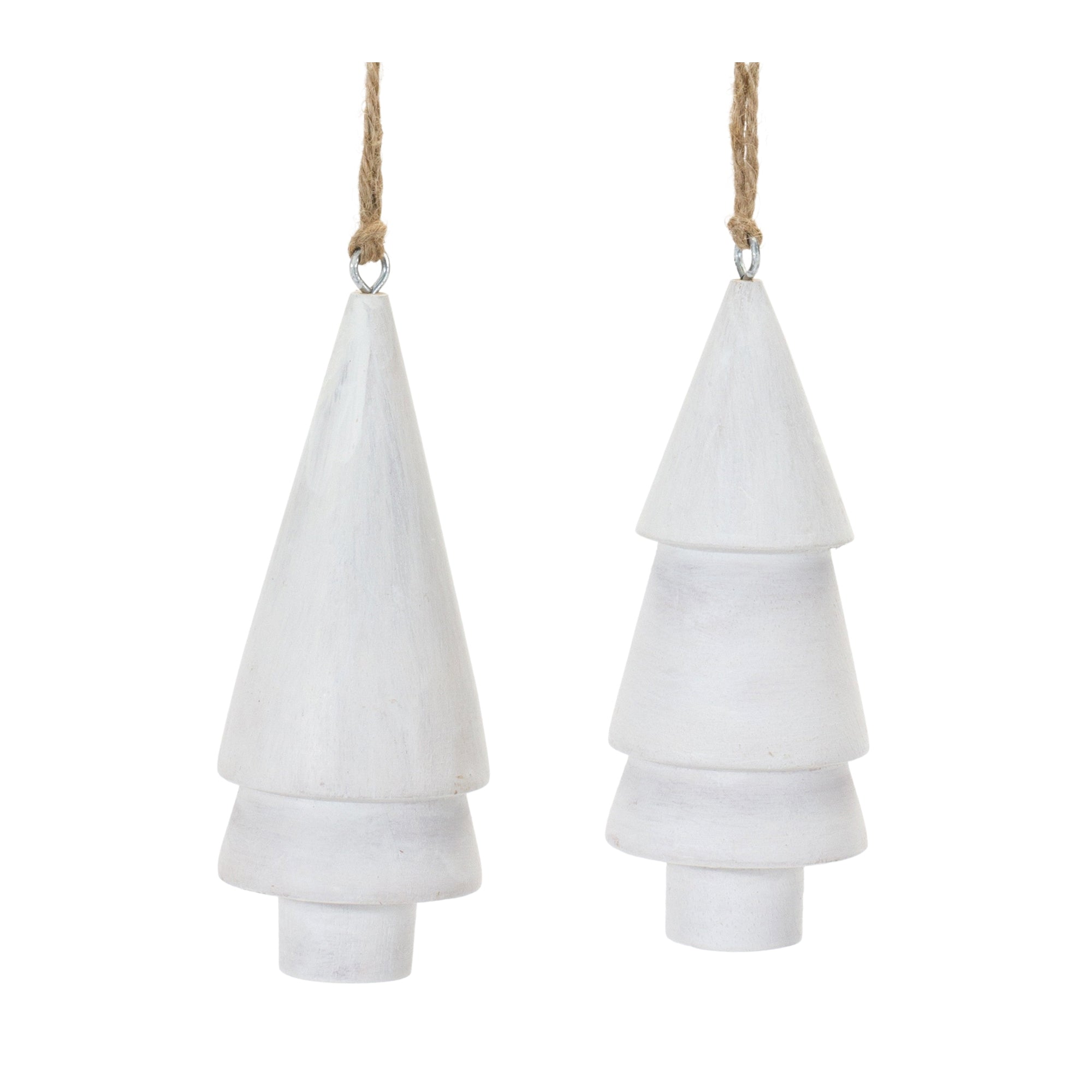 Tree Ornament (2 Asst) 5.25”H Wood