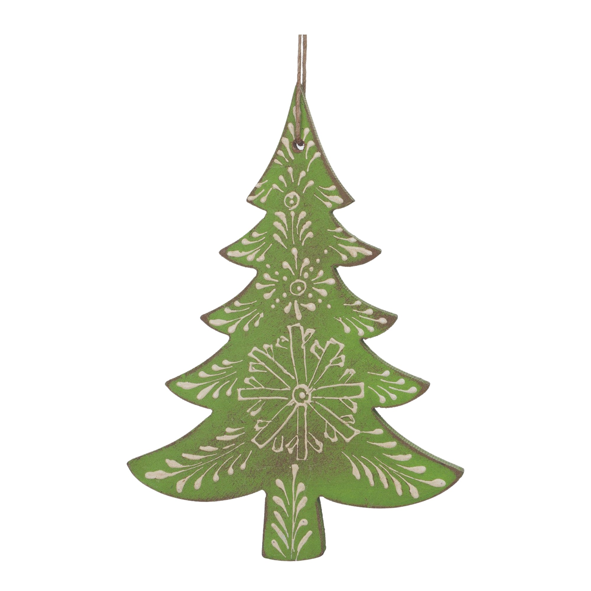Tree Ornament 6.5”H Wood