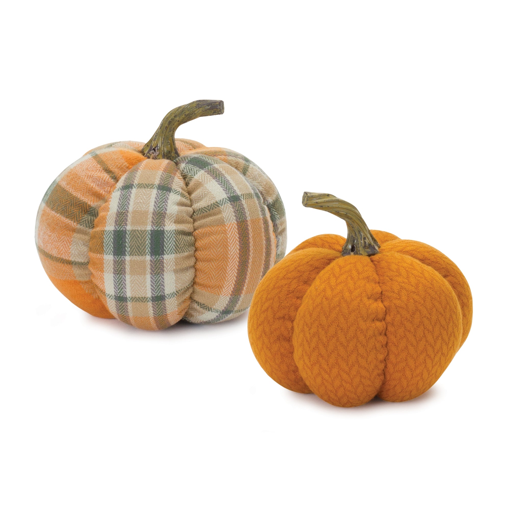 Pumpkin (Set of 2) 4.5"H, 5"H Polyester