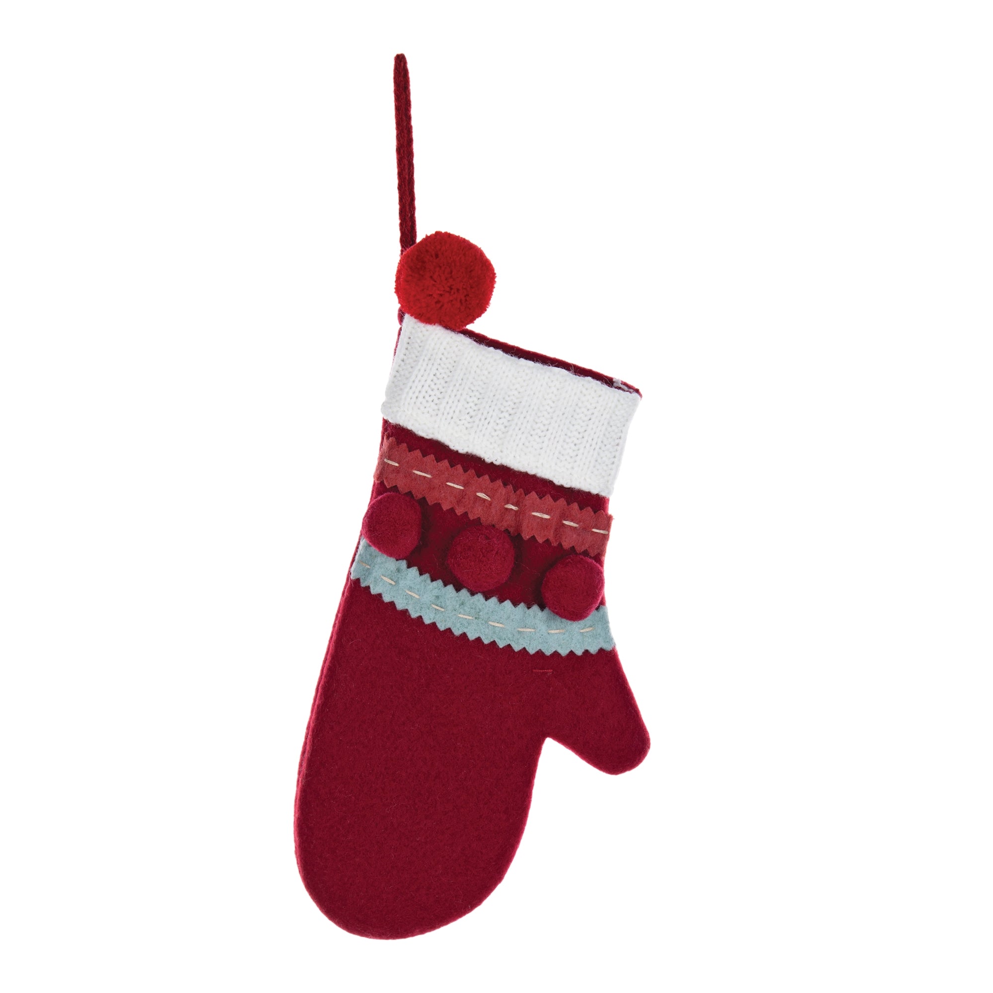 Mitten Ornament 9.5”H Polyester