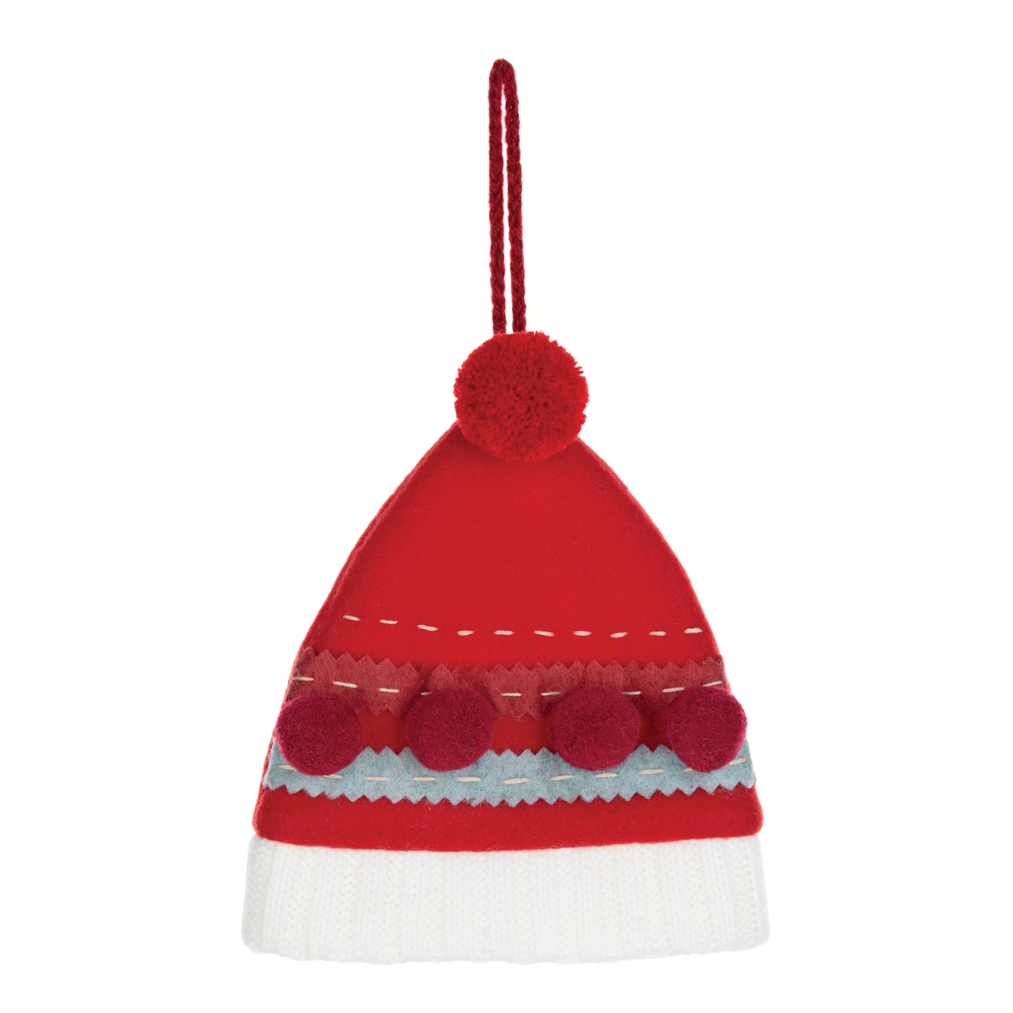 Stocking Hat Ornament 8”H Polyester