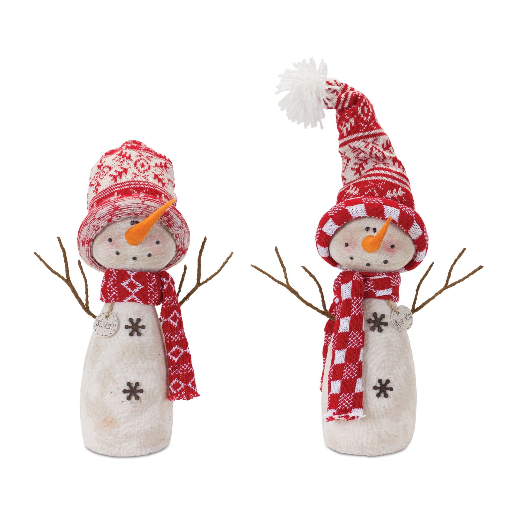 Snowman (2 Asst) 14.5"H, 17.75"H Foam/Fabric