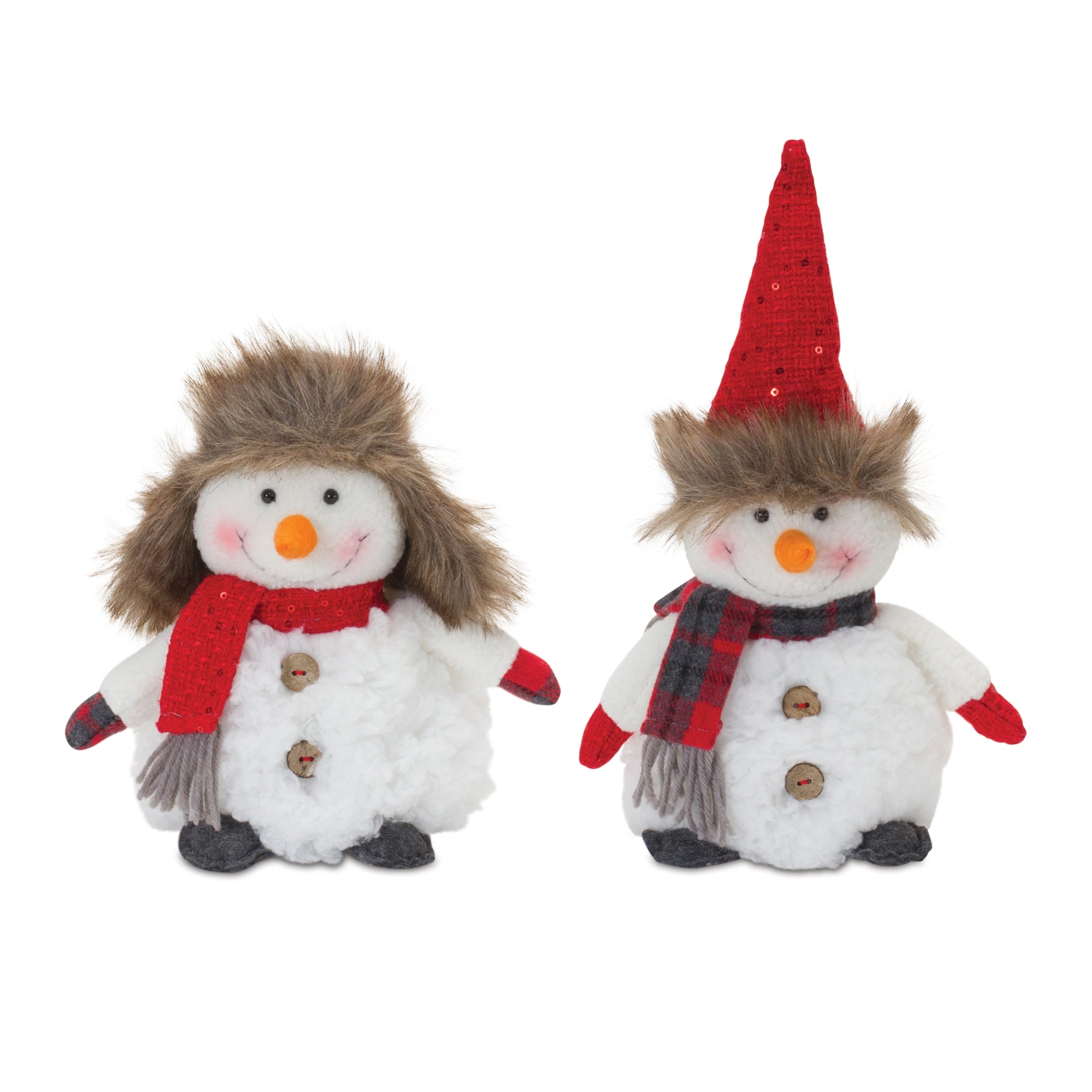 Snowman (2 Asst) 8"H, 10.5"H Polyester