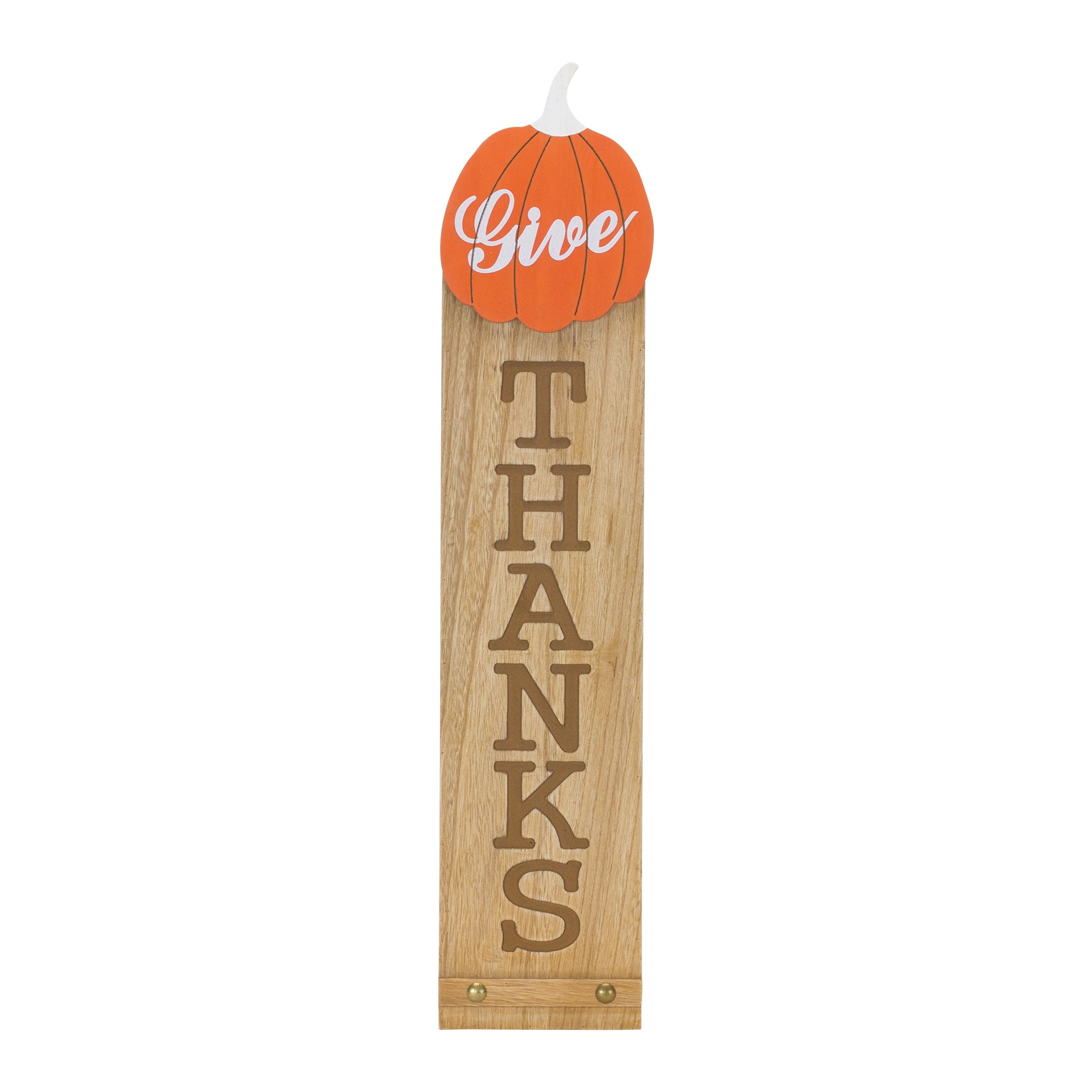 Give Thanks Sign 6.75"L x 30"H Wood