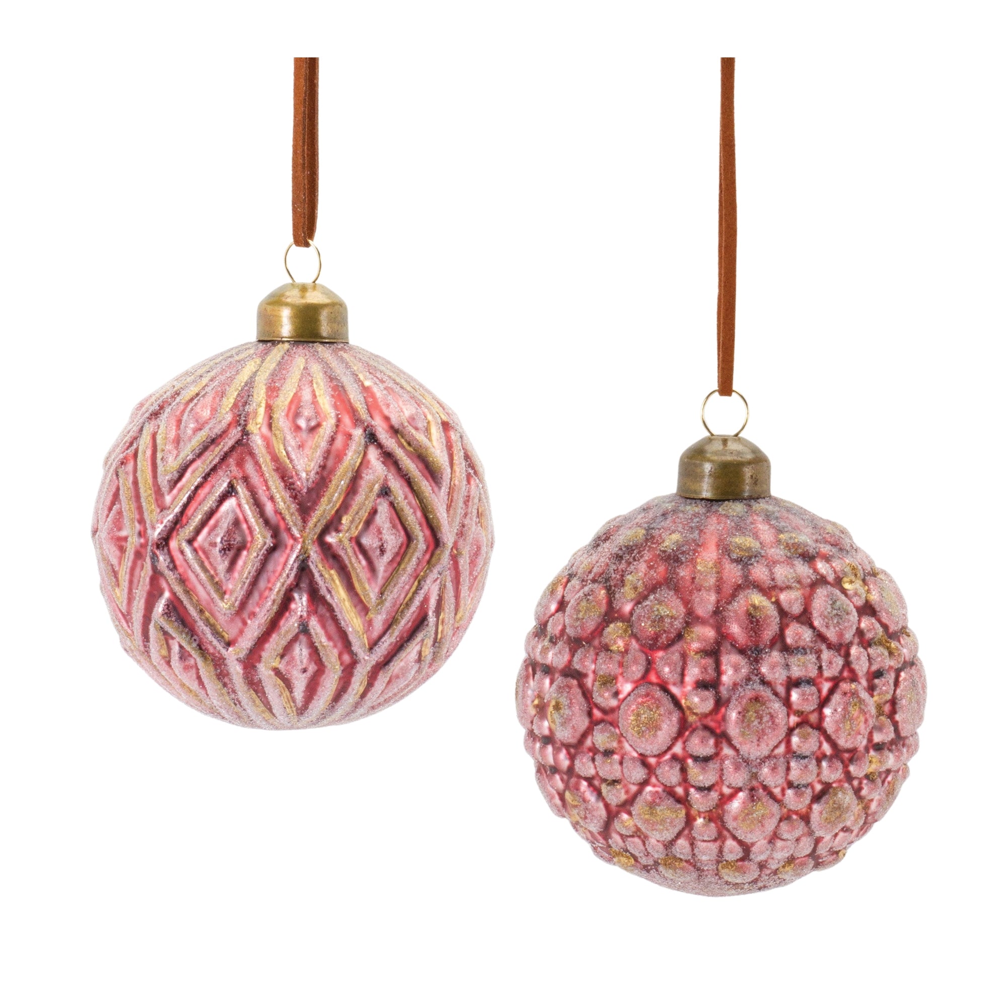 Ornament (2 Asst) 3”D Glass