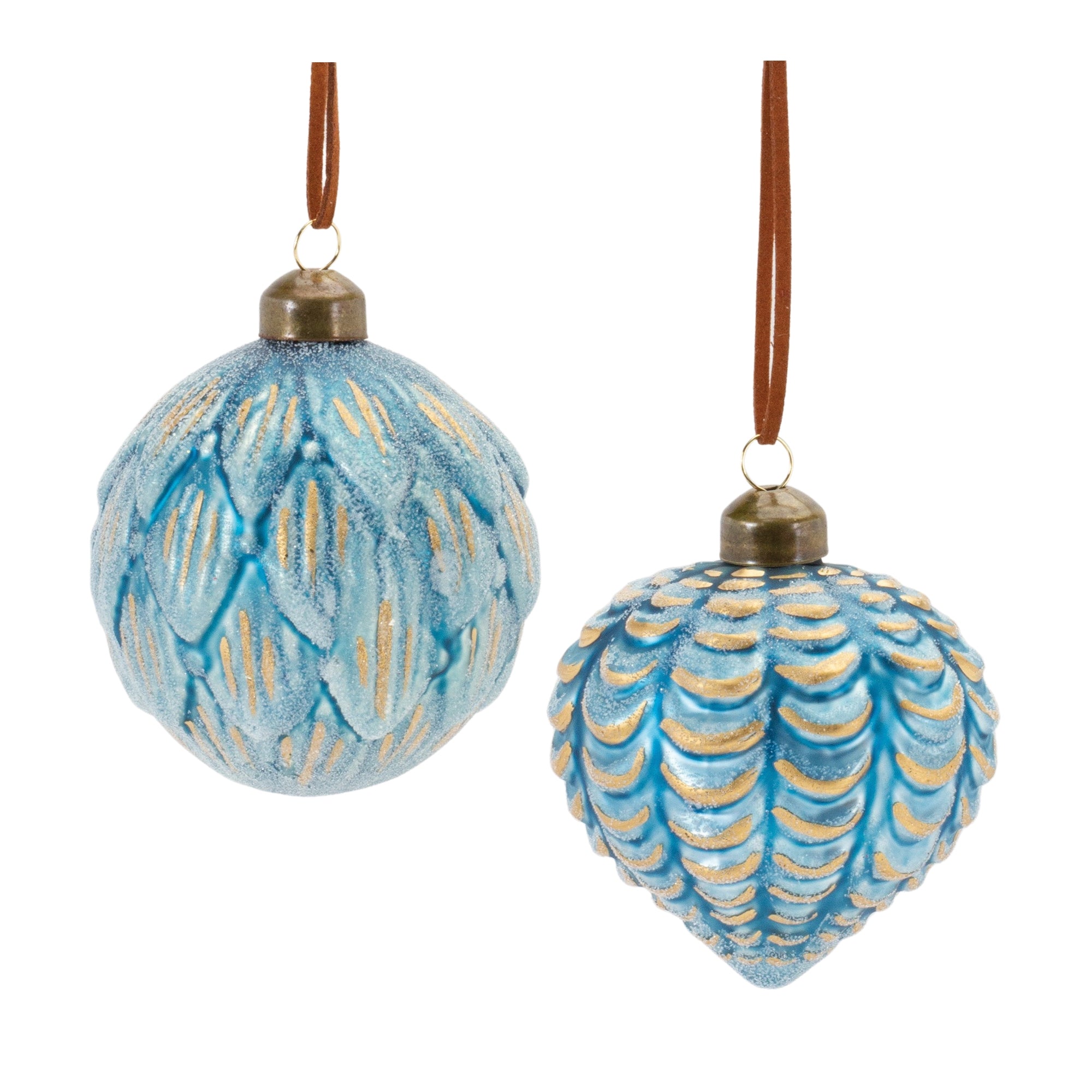 Ornament (2 Asst) 3”D Glass