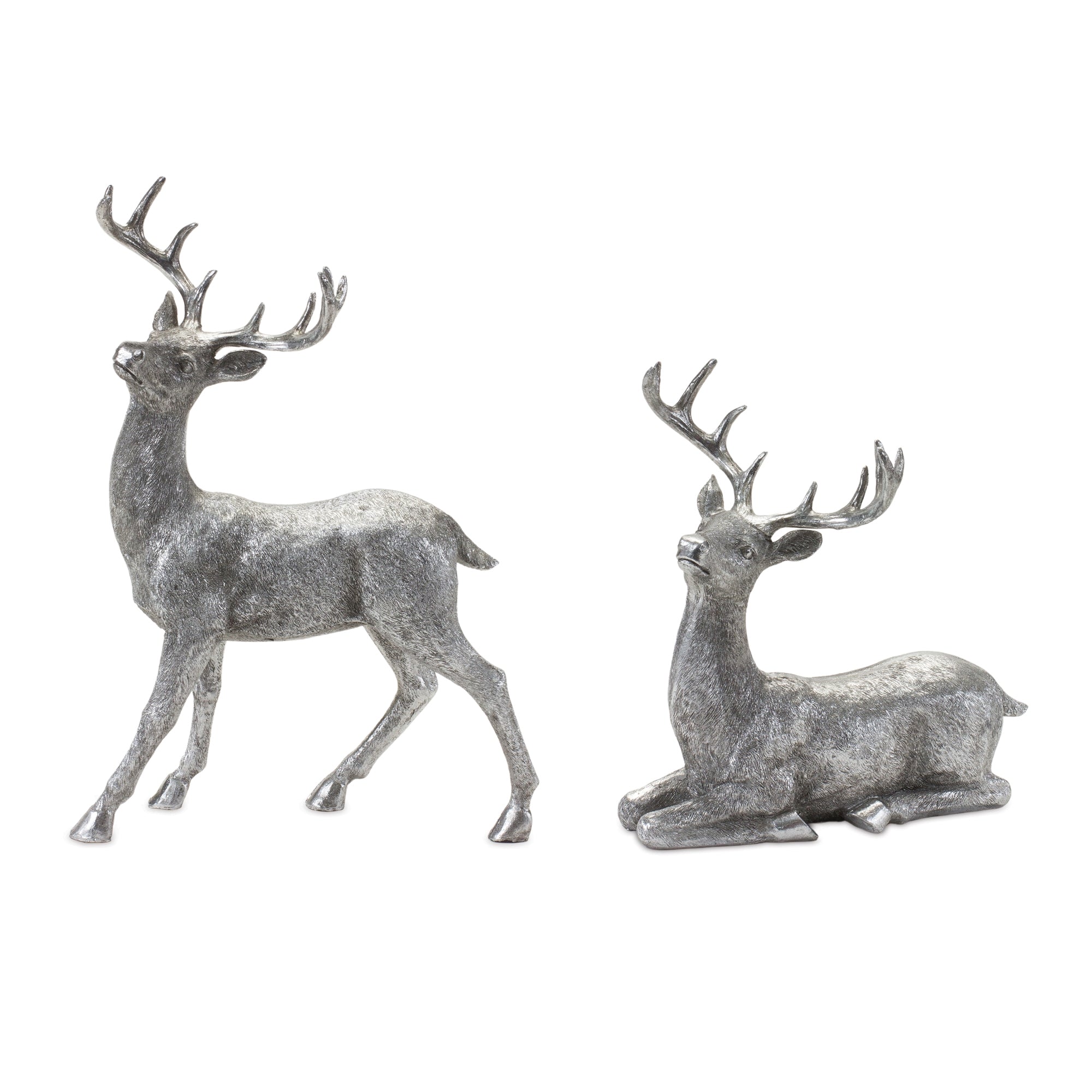 Deer (2 Asst) 9"L x 9.5"H, 9.25"L x 13.25"H Resin