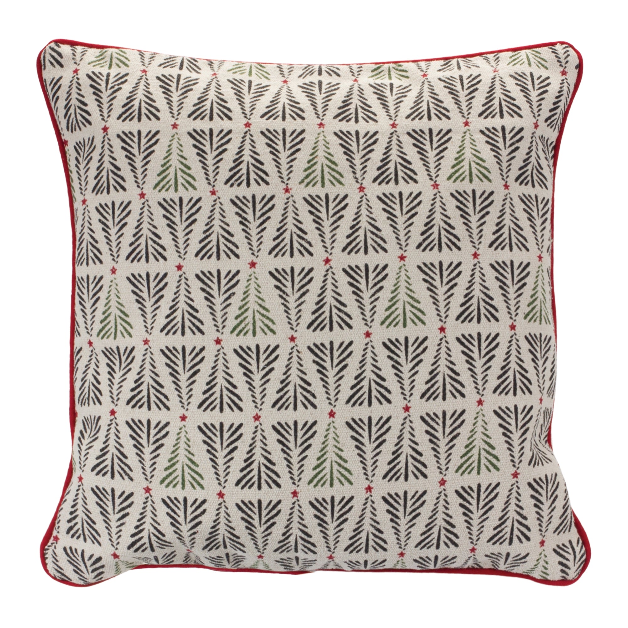 Pillow w/Trees 18”SQ Cotton