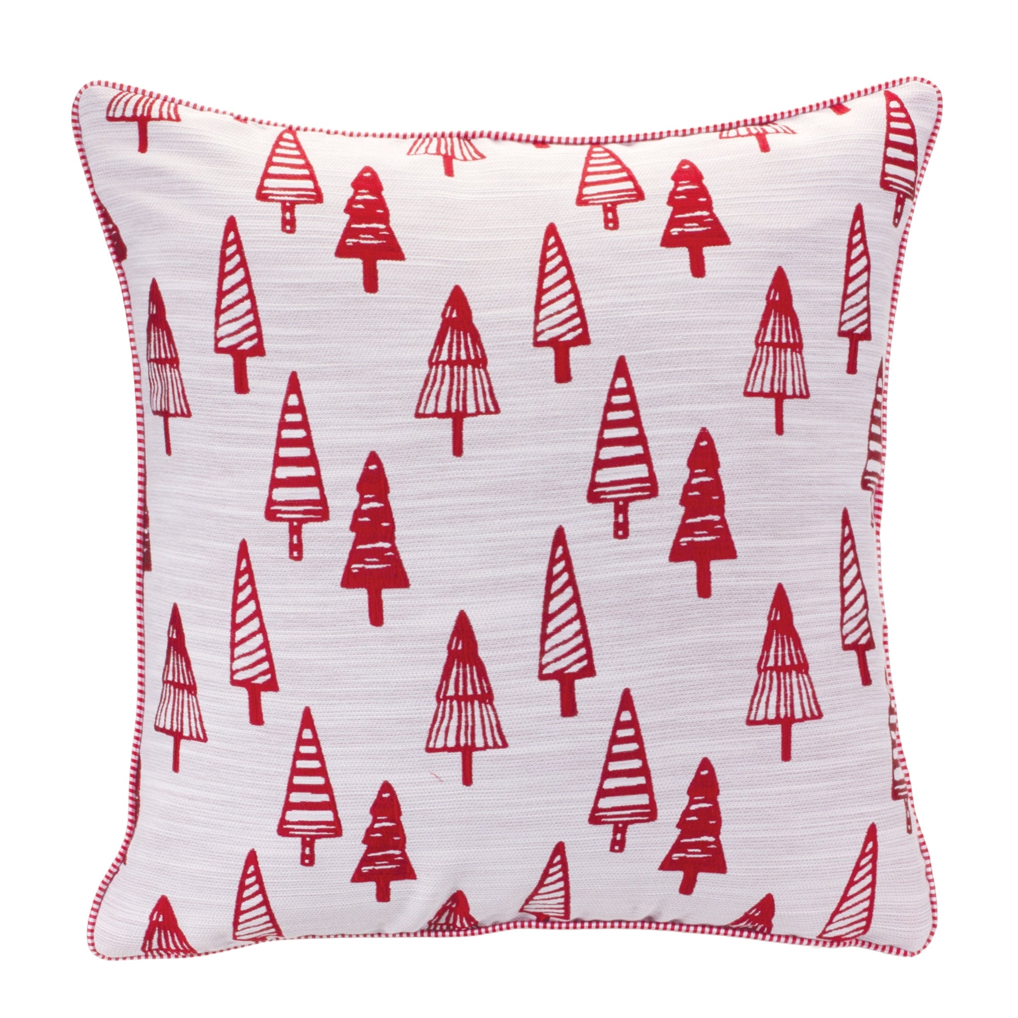 Pillow w/Trees 17.5”SQ Polyester