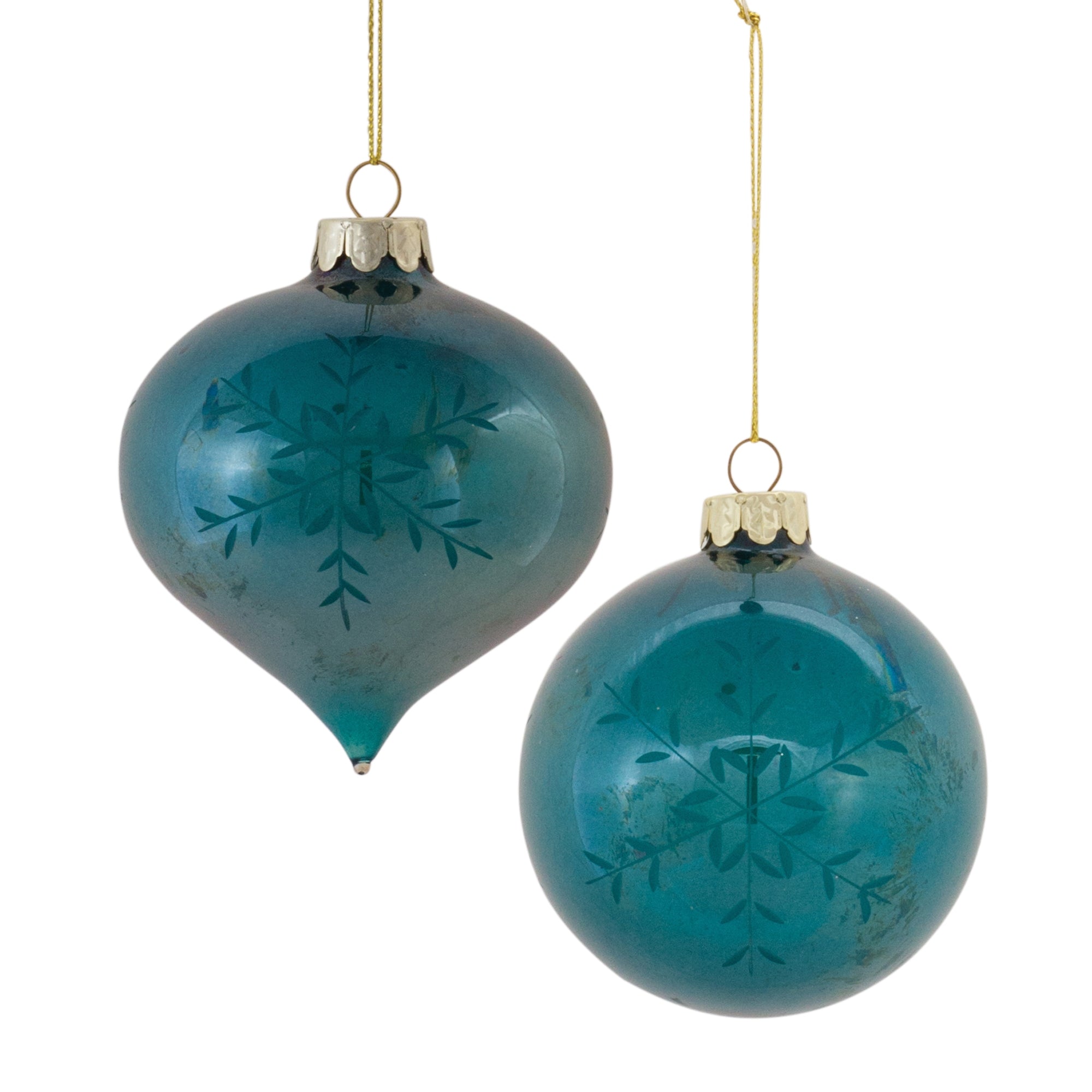 Ornament (2 Asst) 3”D Glass