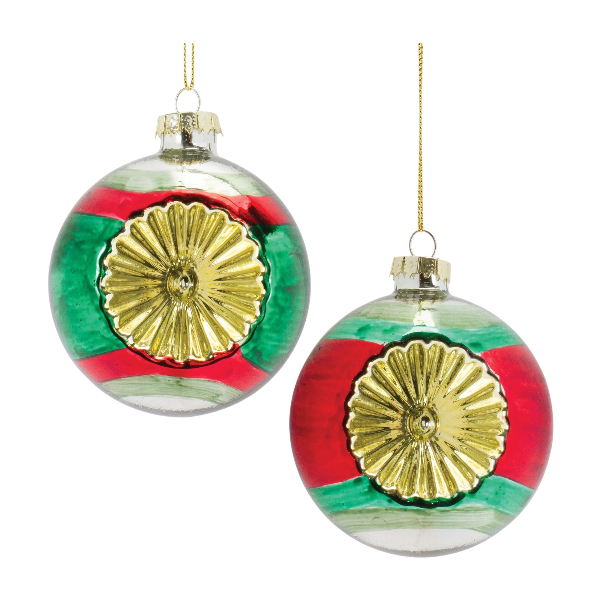 Reflector Ornament (2 Asst) 3”D Glass
