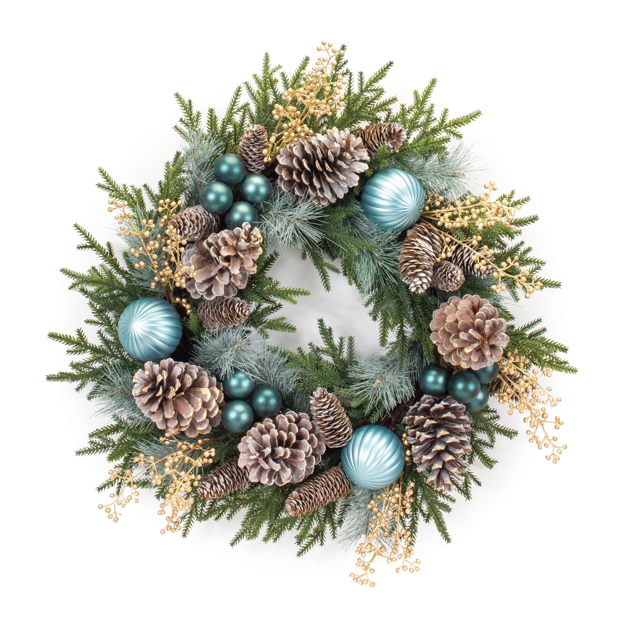 Pine Wreath w/Ornament 27”D