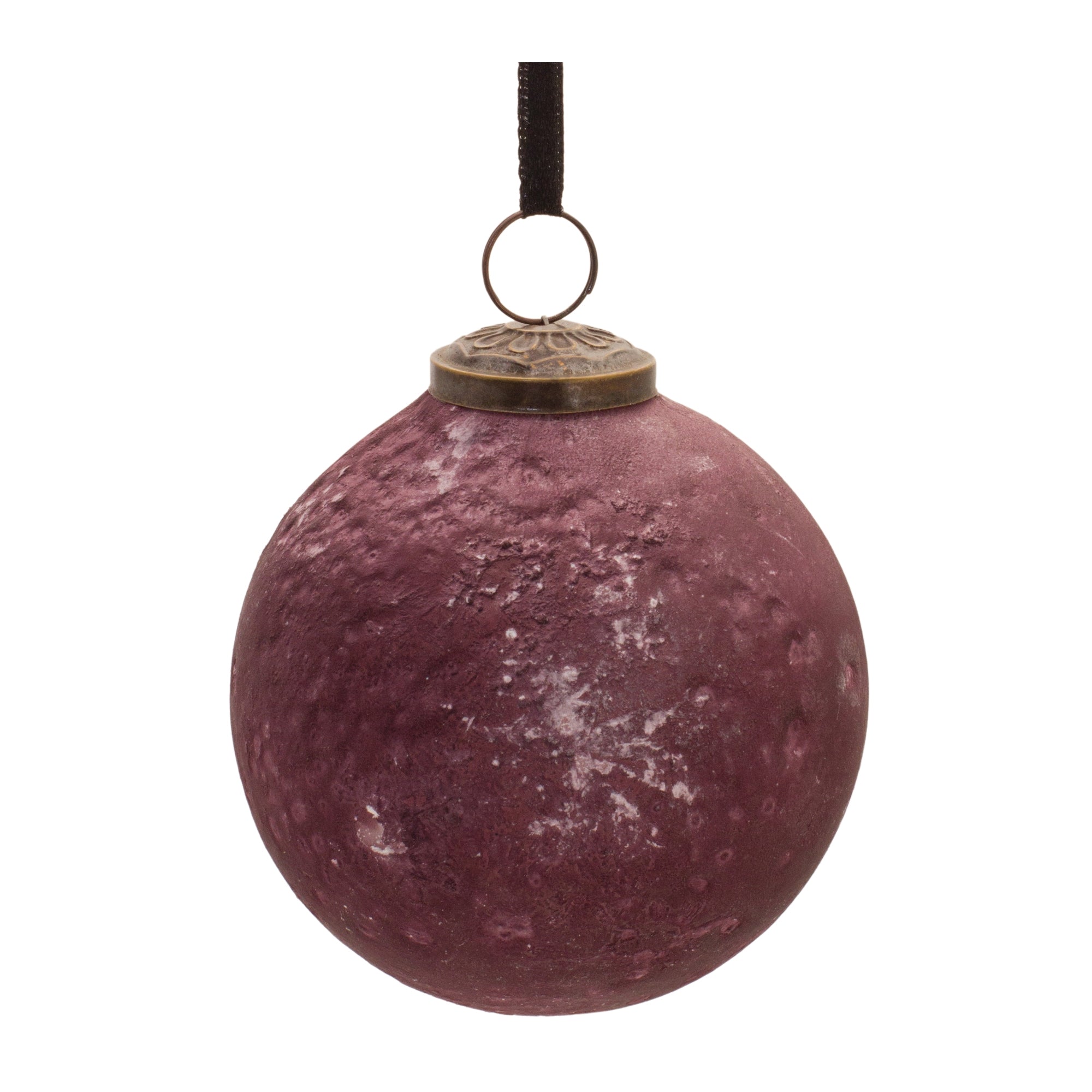 Ball Ornament 4”D Glass