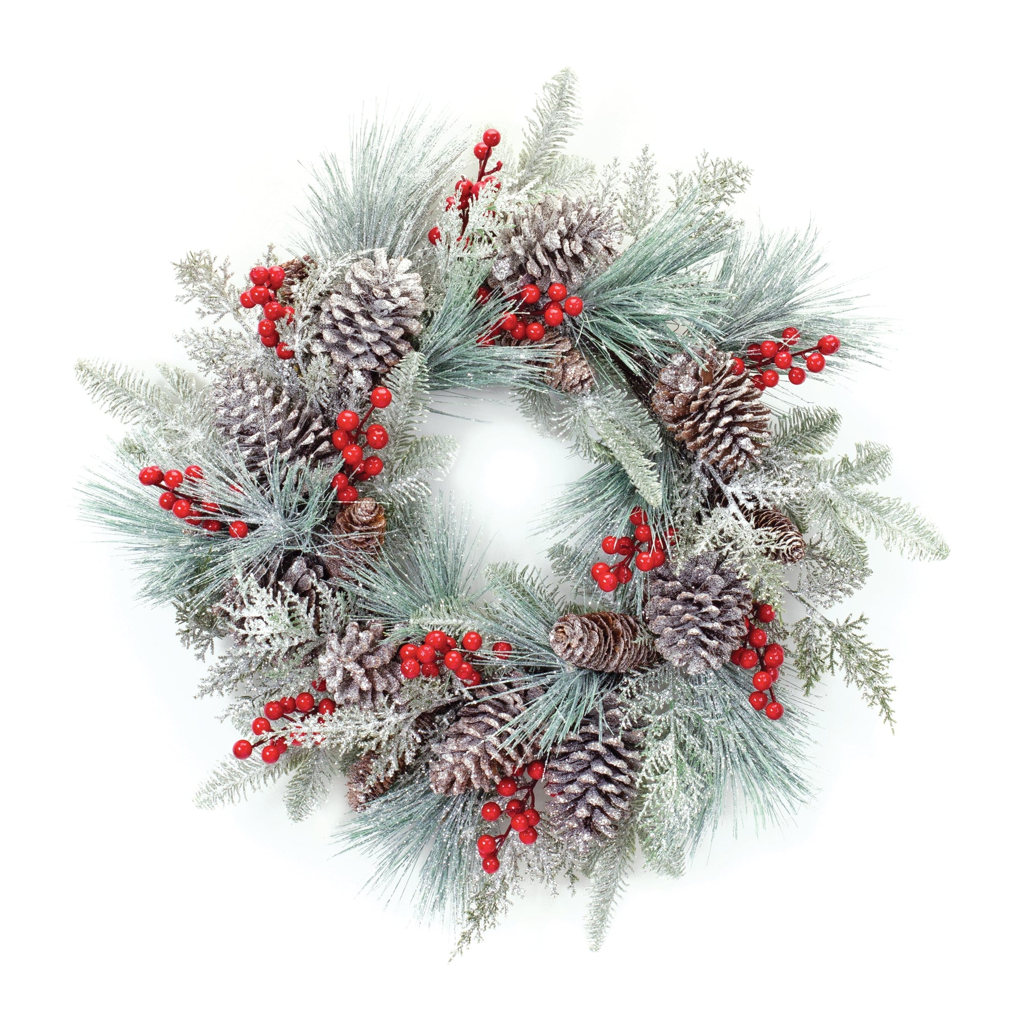 Pine/Berry/Cone Wreath 27”D