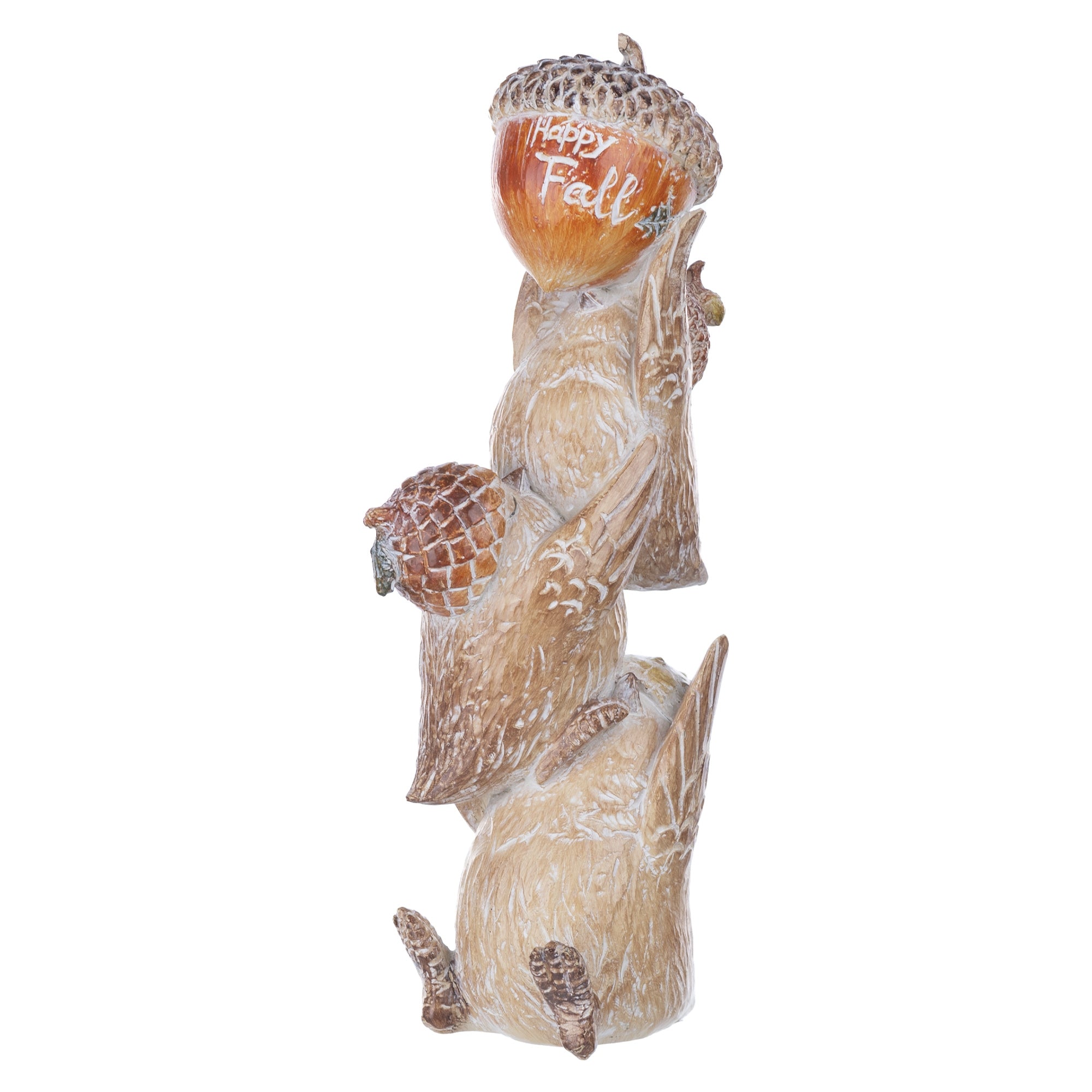 Fall Bird Stack 9”H Resin
