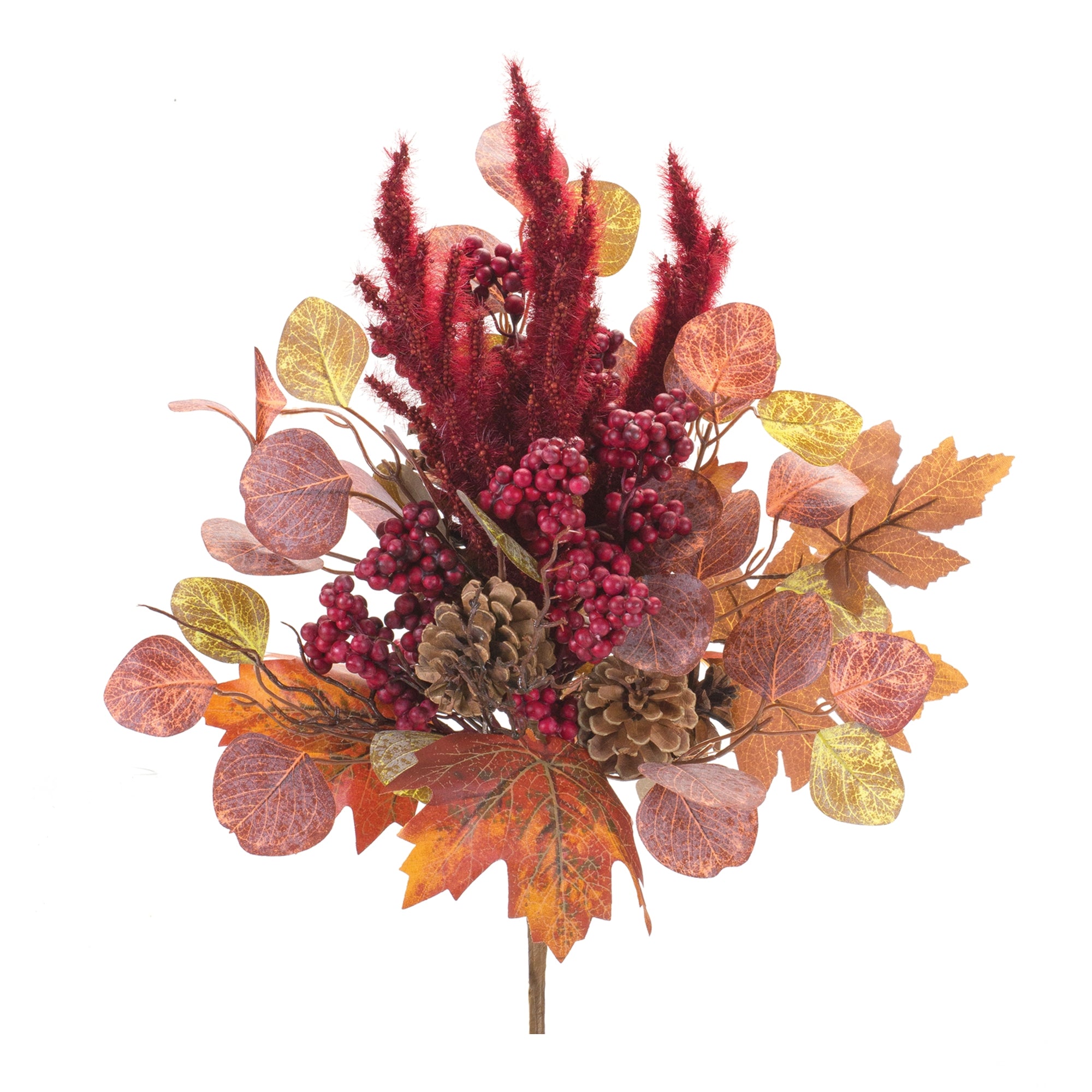 Mixed Fall Foliage Bush 17”H Polyester