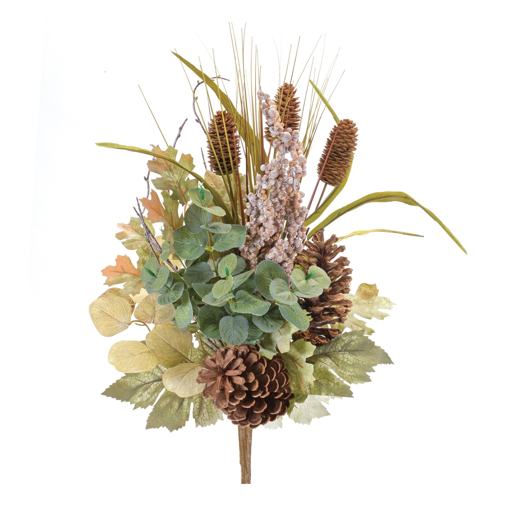 Foliage/Berry/Cone Bush 23”H Polyester