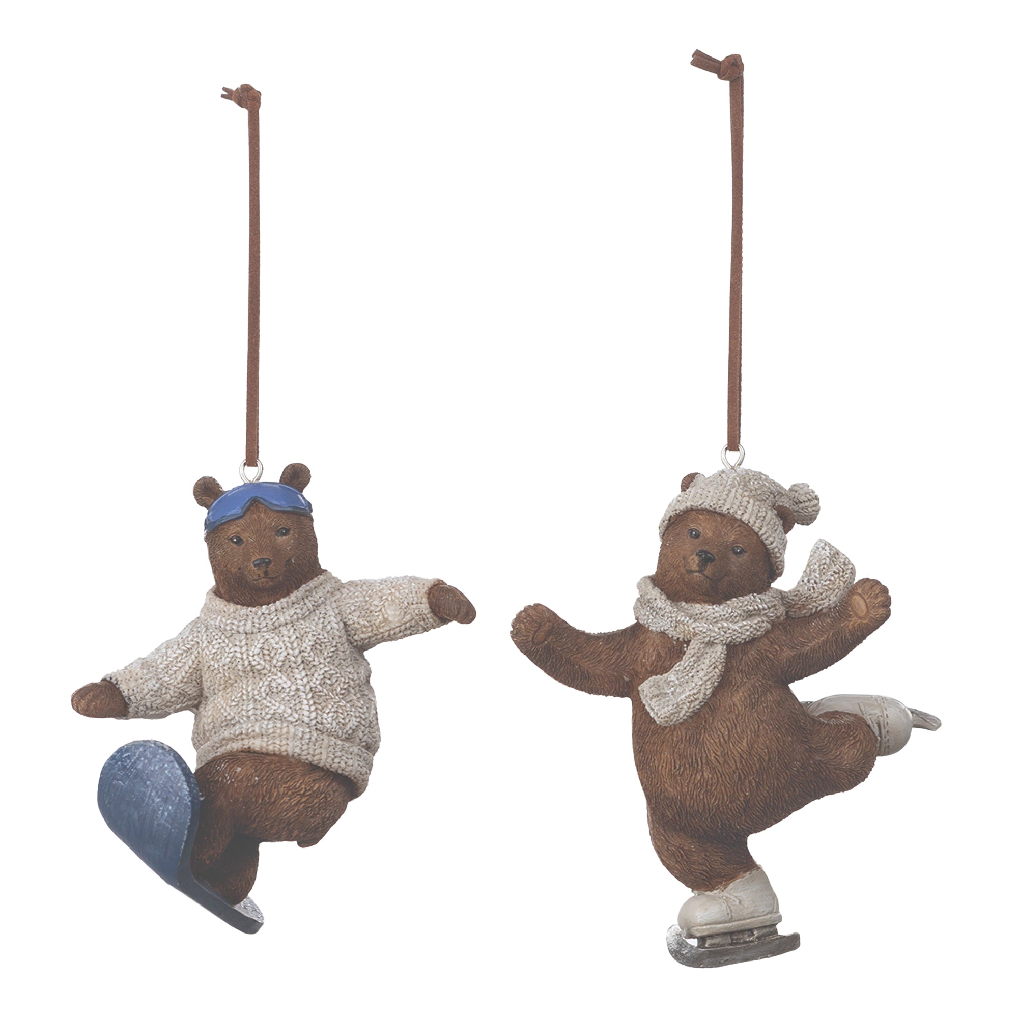 Bear Skate & Snowboard Ornament (2 Asst)