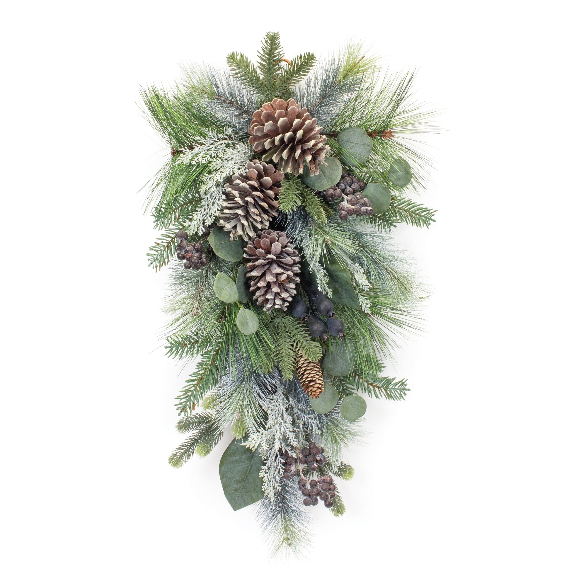 Pine/Berry/Eucalyptus Swag 27”H Polyester/PVC
