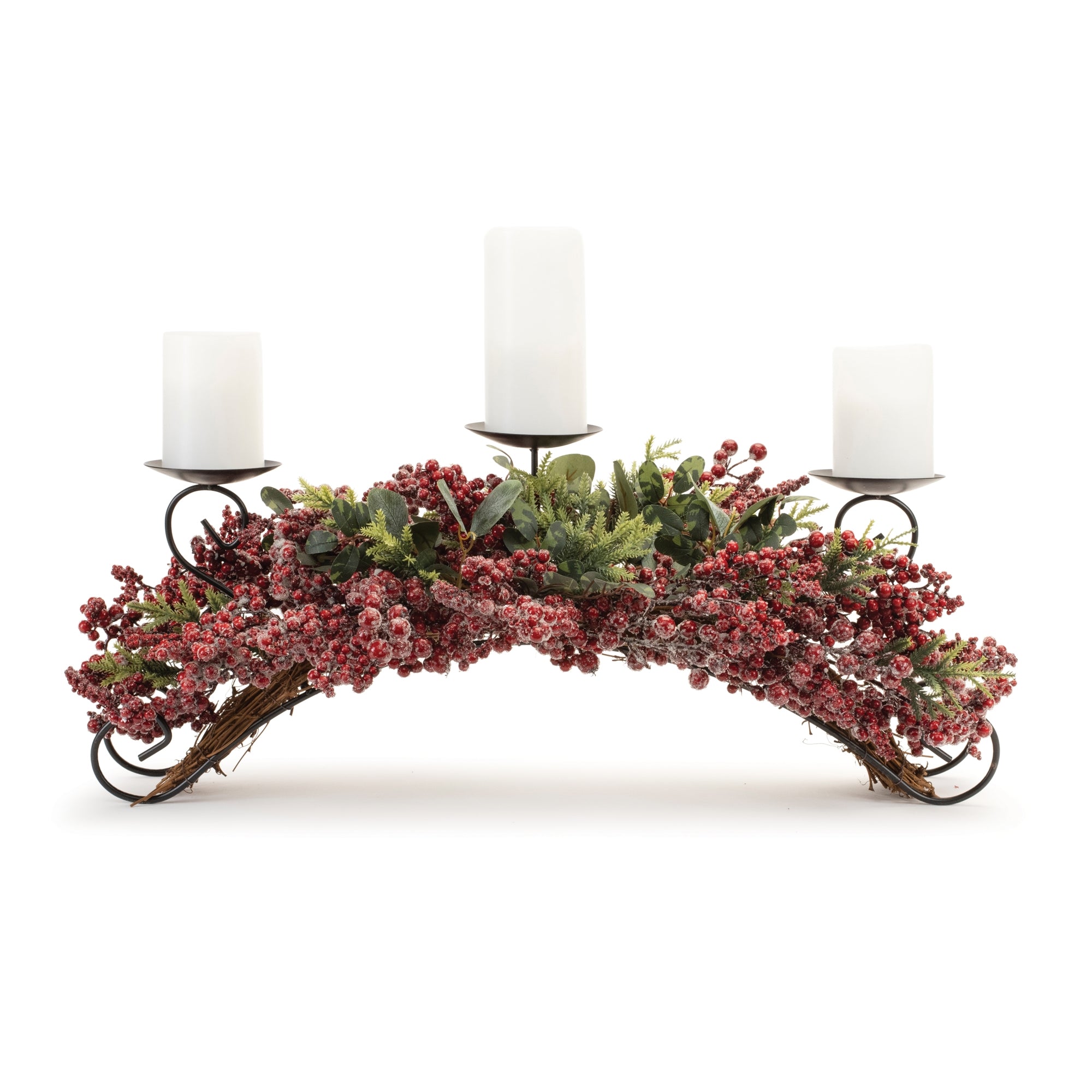 Pine and Berry Centerpiece 31"L x 11"H