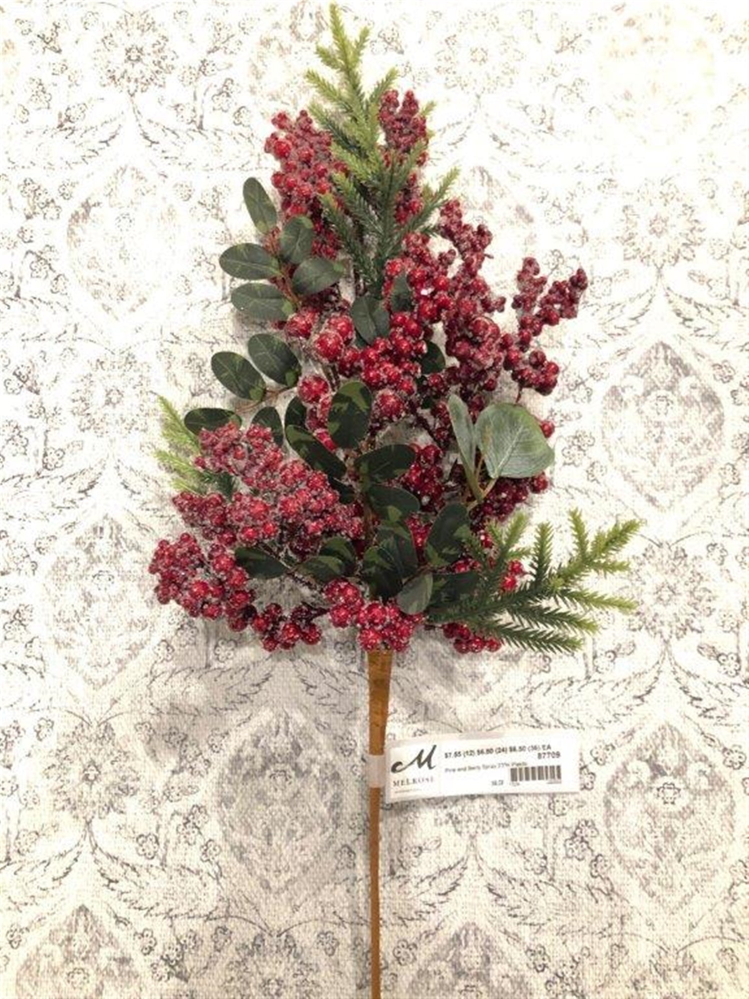 Pine and Berry Spray 23"H