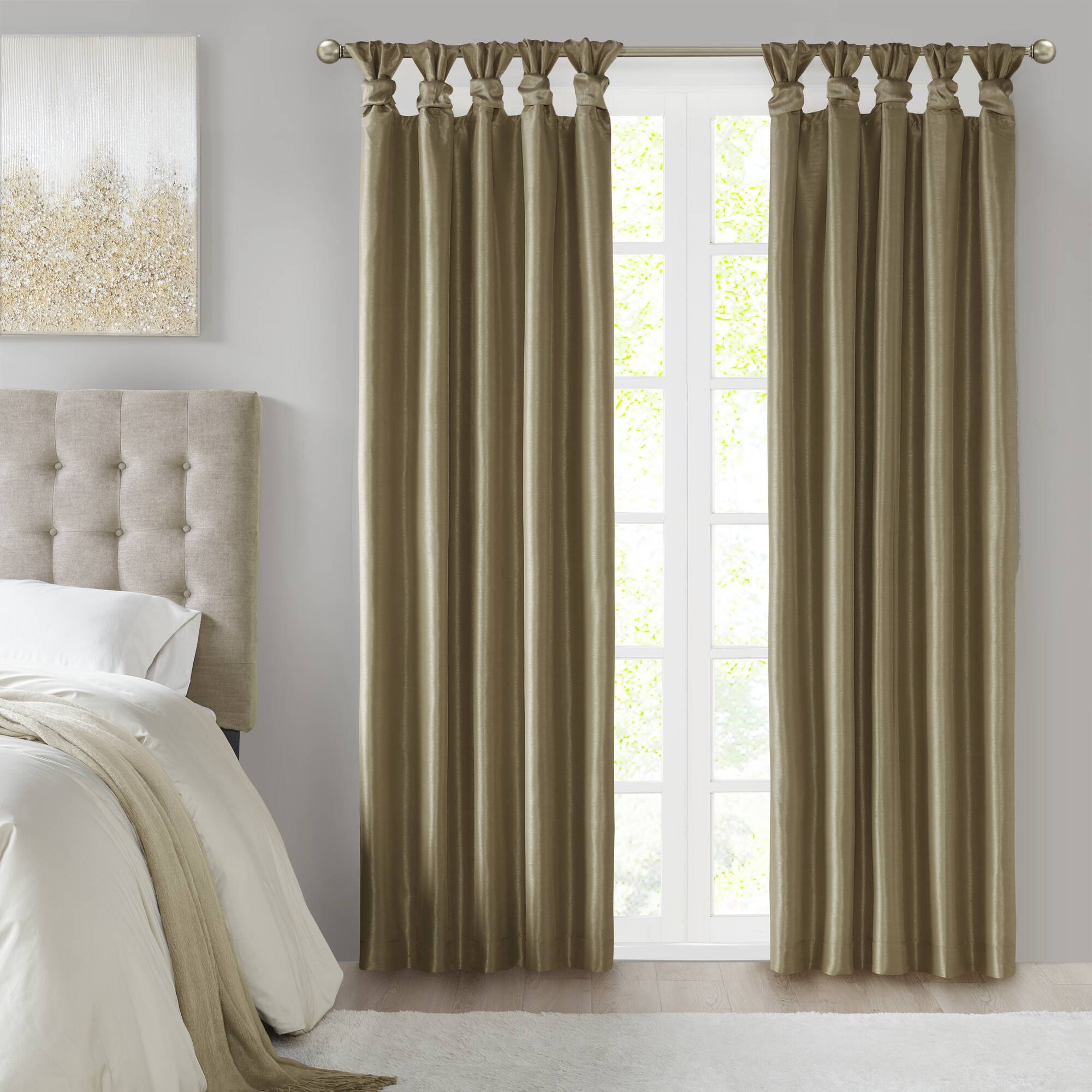 Emilia Twist Tab Total Blackout Window Curtain Panel