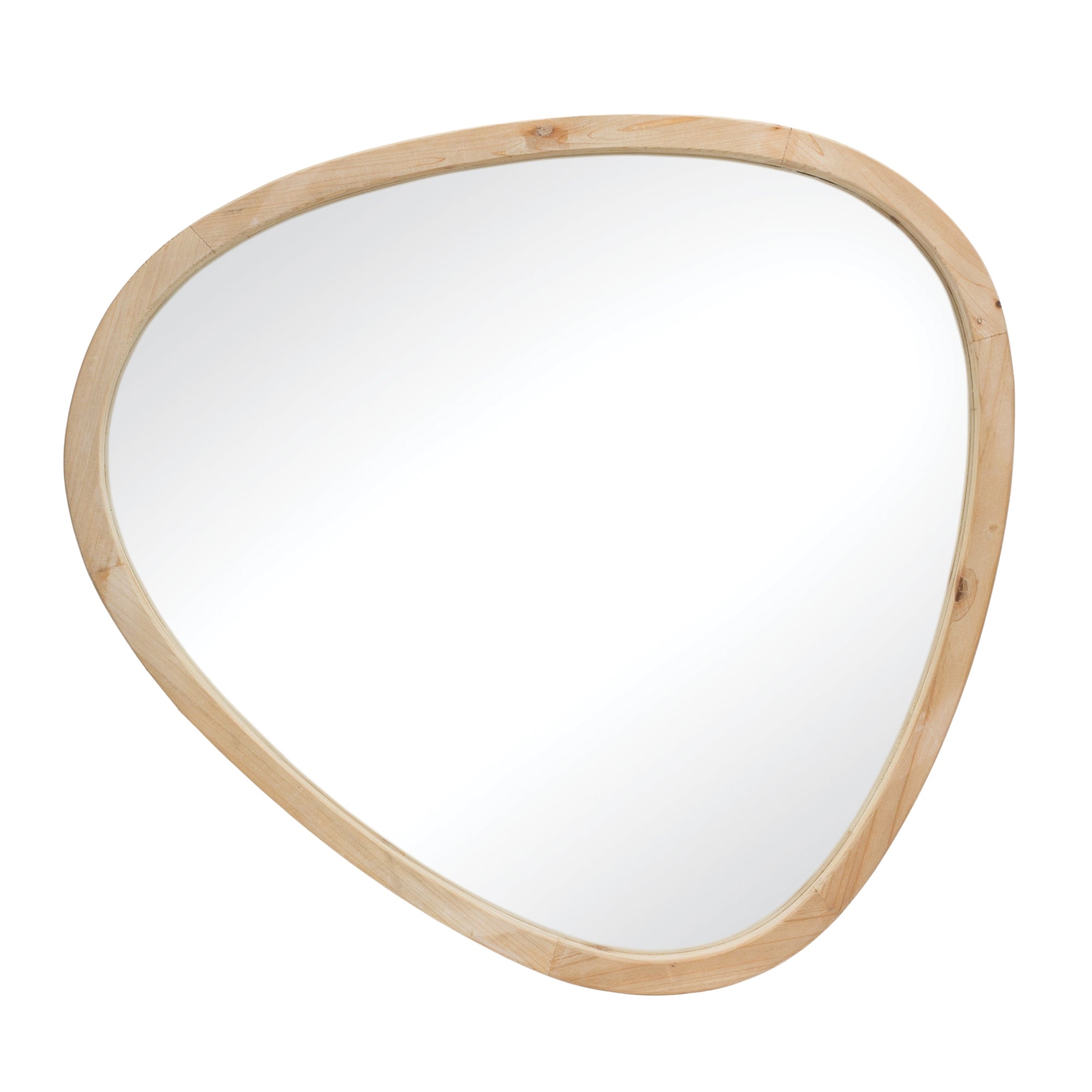 Wall Mirror 29.5"L x 27"H Wood/Glass