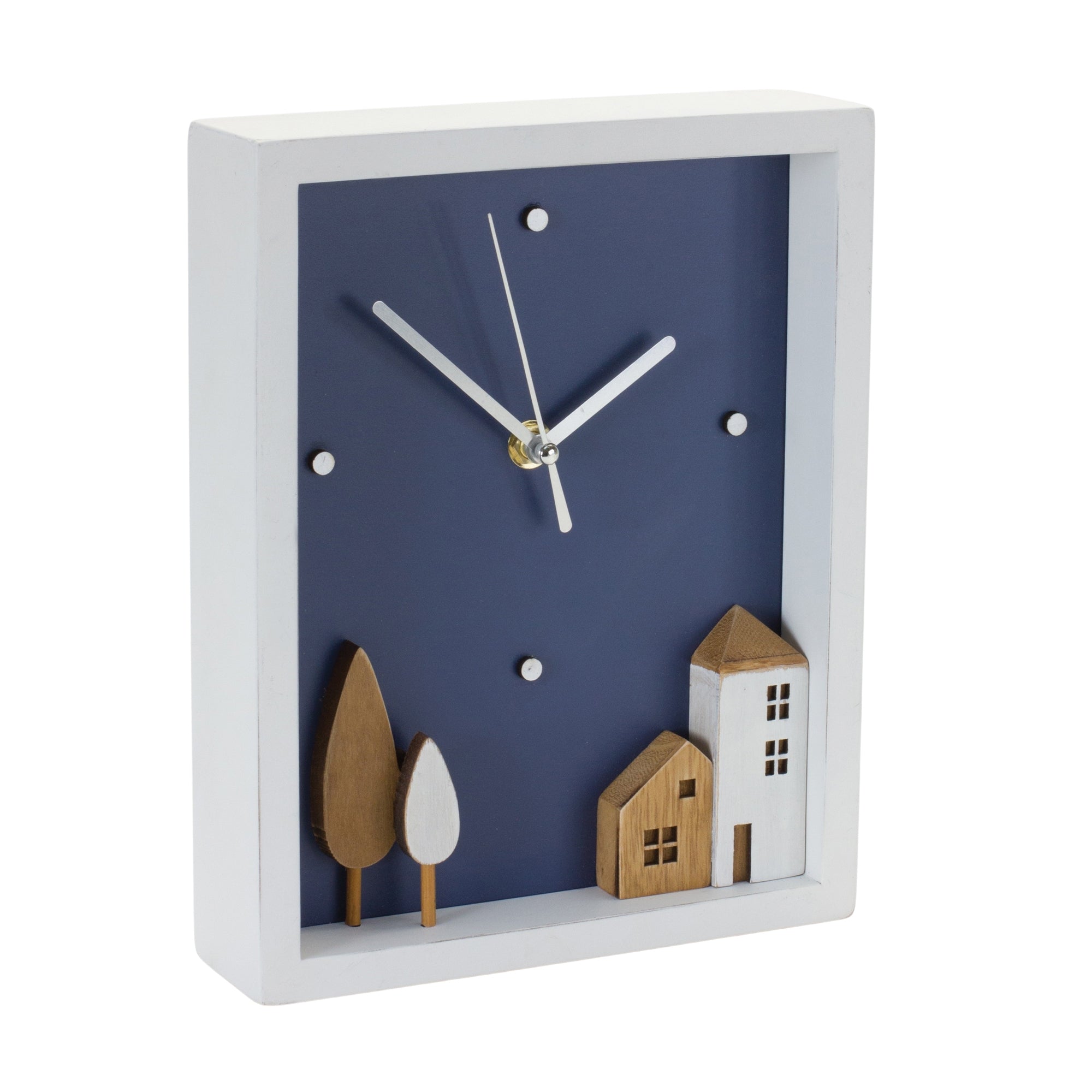 Clock 7.5"L x 9.5"H Wood/Wood