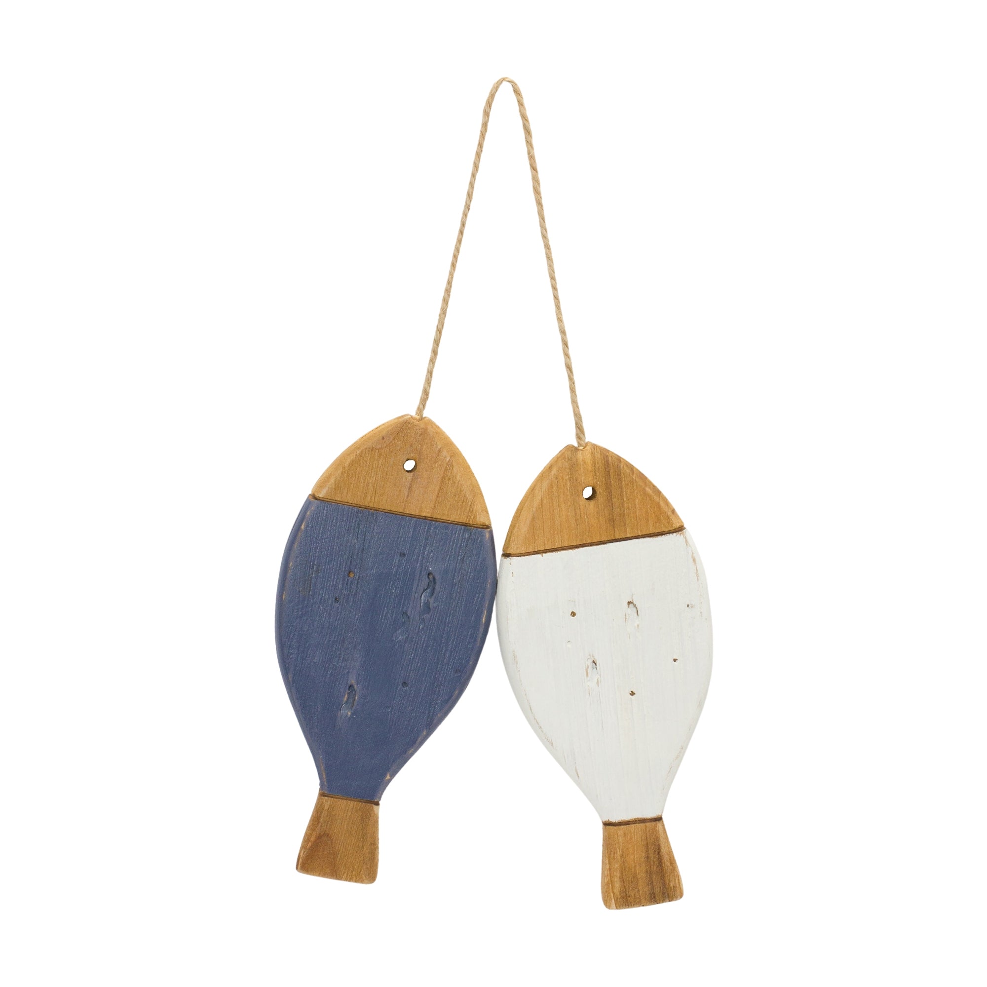 Pair of Fish 23.25"L x 3"H Wood