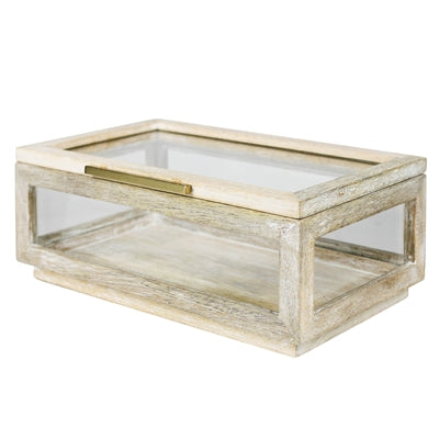 Mango Wood & Glass Case