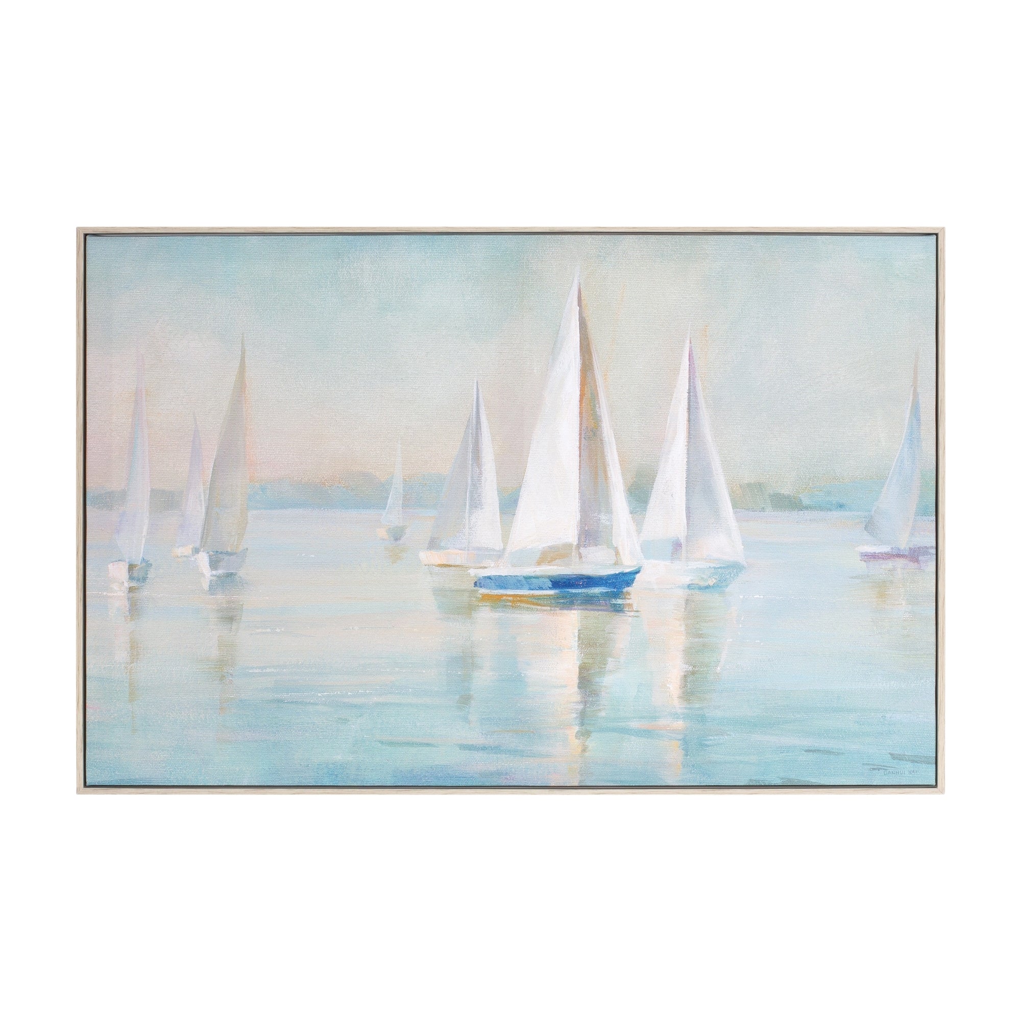 Sail Boat Print 23.5"L x 15.25"H /Wood