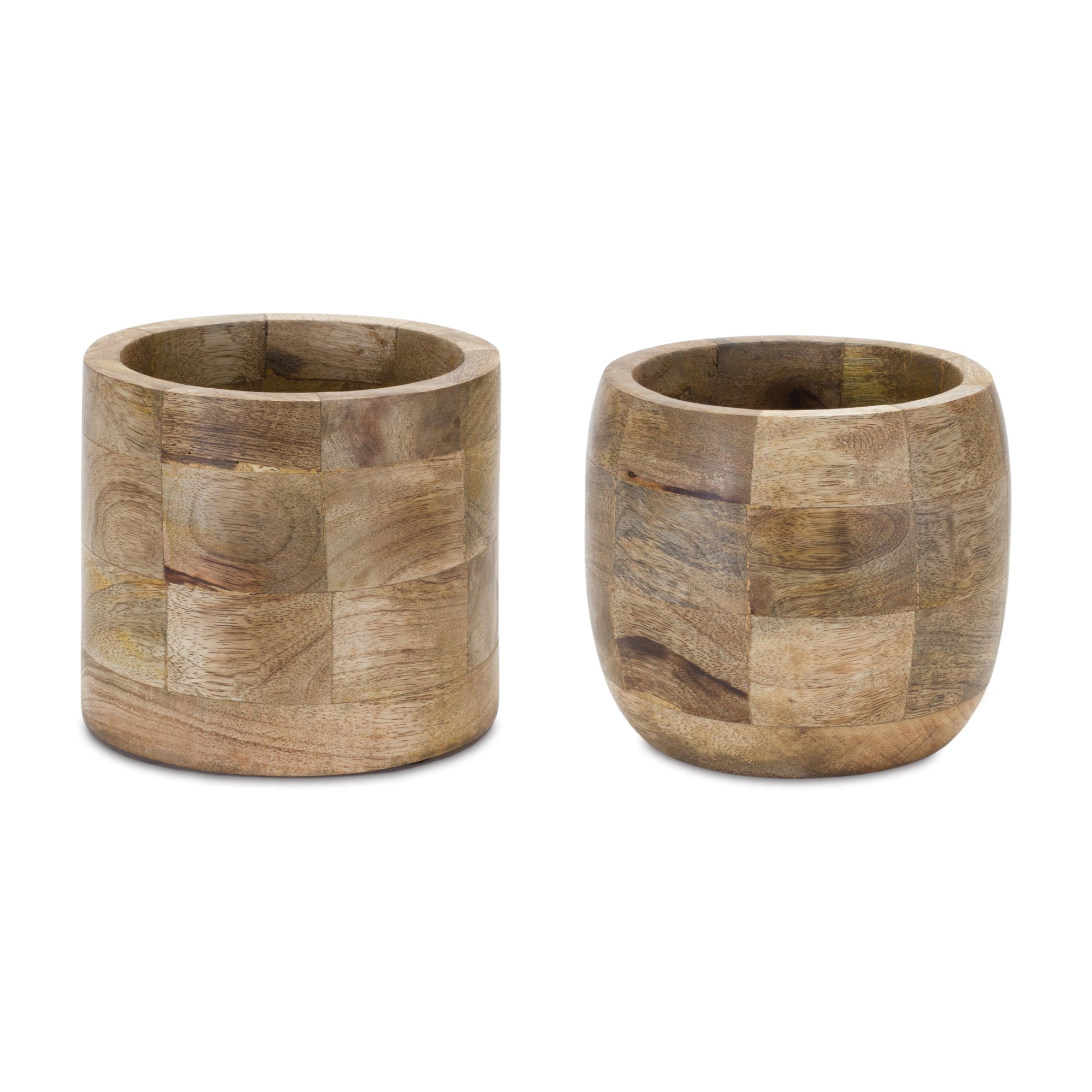 Pot (2 Asst) 5”H Wood