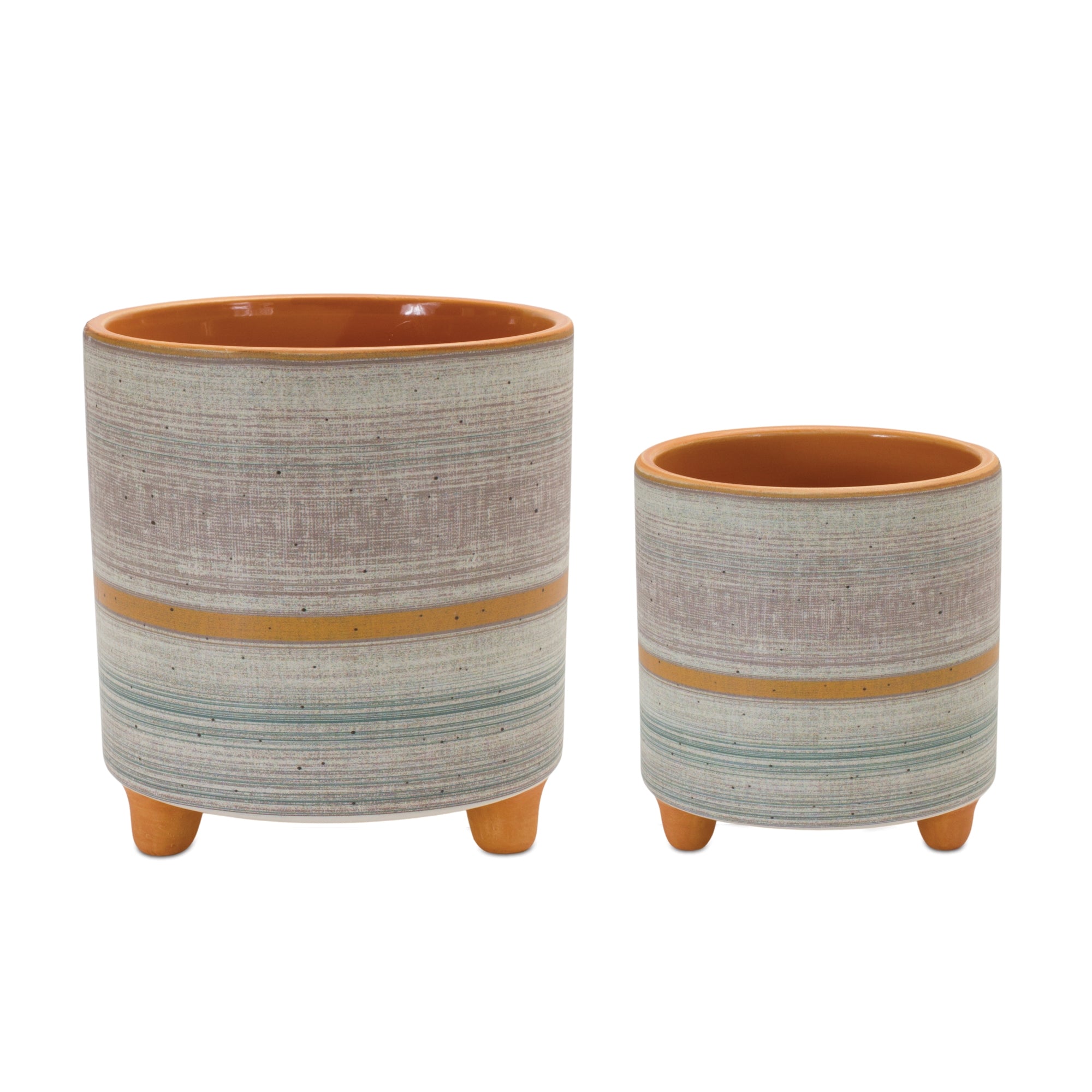 Pot (Set of 2) 4.25"D x 4.5"H, 5.5"D x 6"H Dolomite