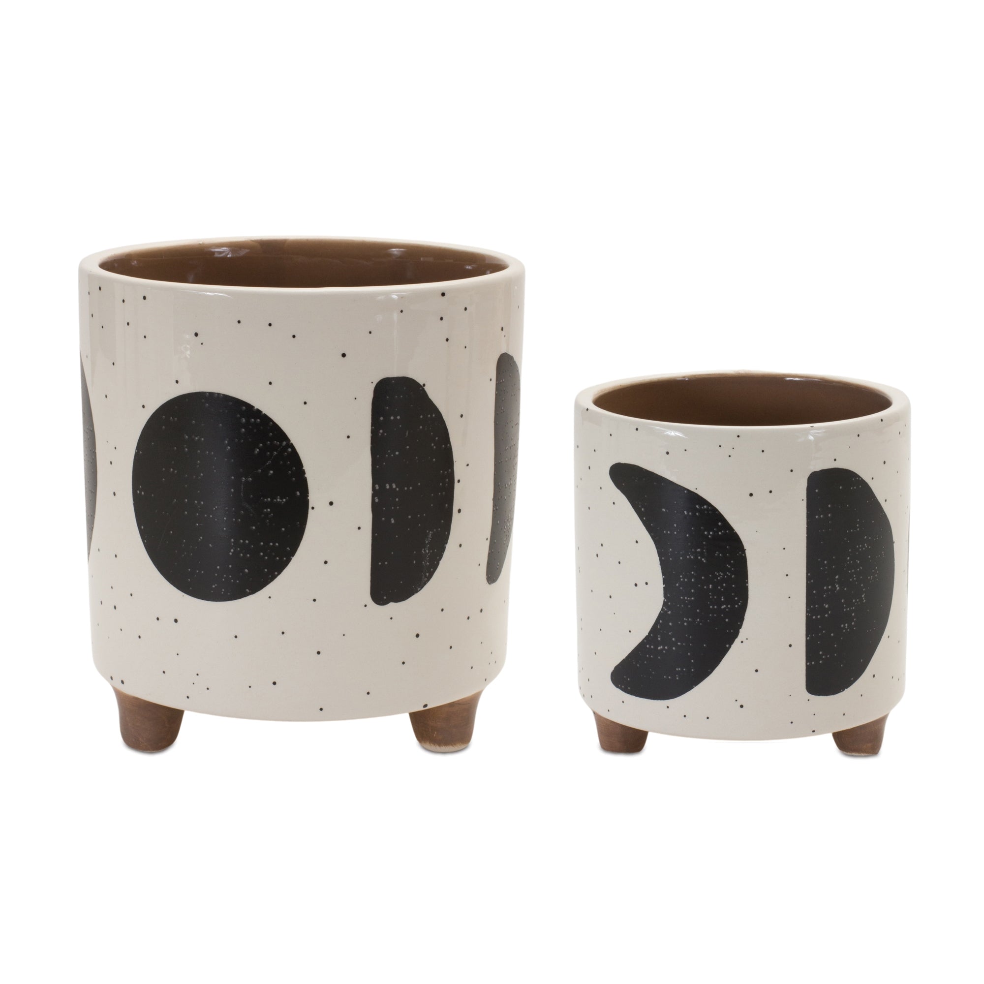 Pot (Set of 2) 4.25"D x 4.5"H, 5.5"D x 6"H Dolomite