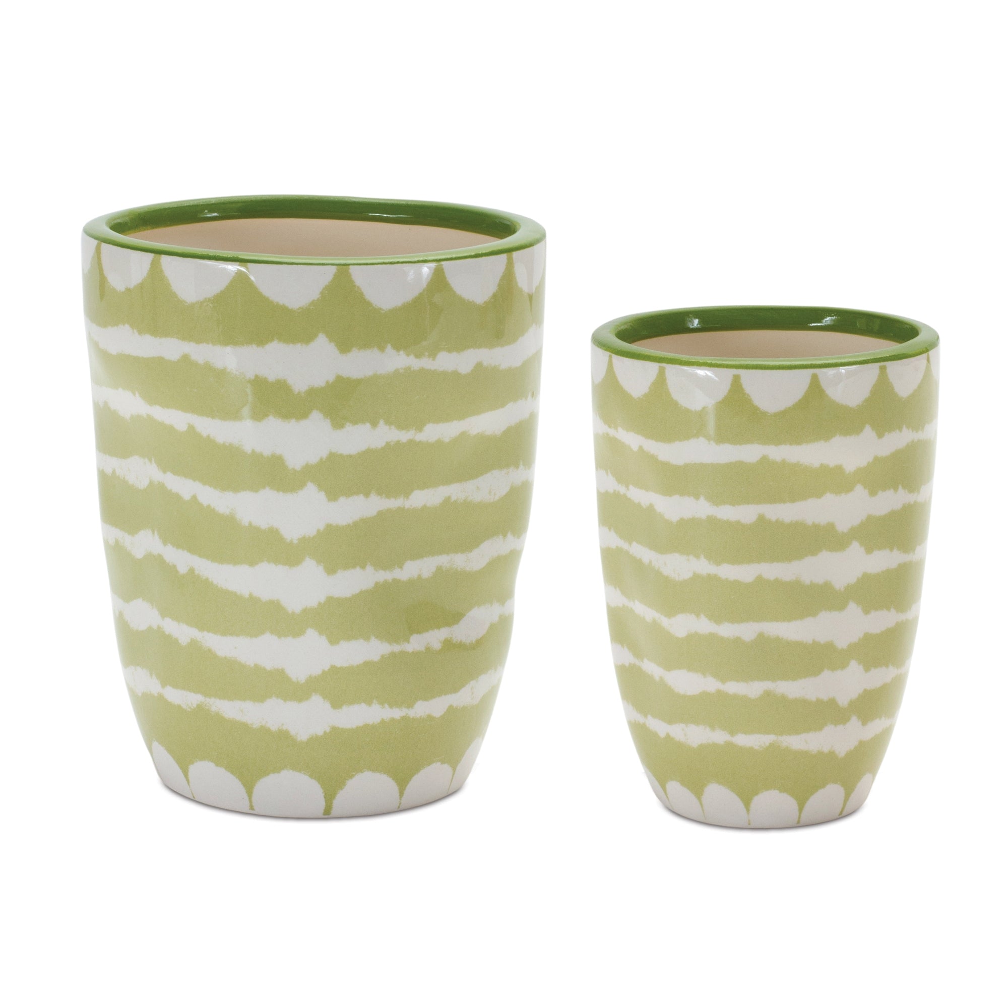 Pot (Set of 2) 3"D x 4.25"H, 4"D x 5"H Dolomite