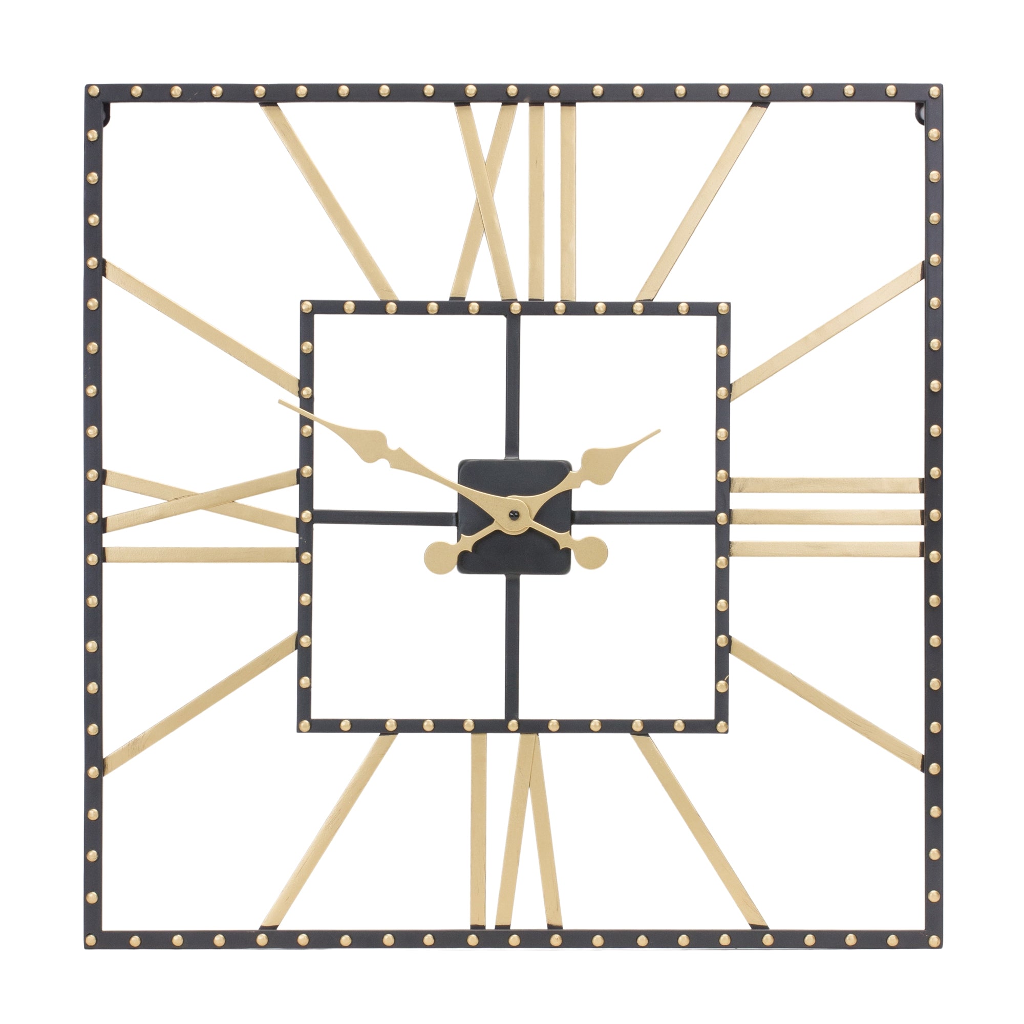 Clock 23.5”SQ Iron