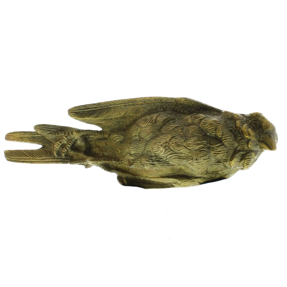 Still Bird Brass Paperweight - Antique Brass