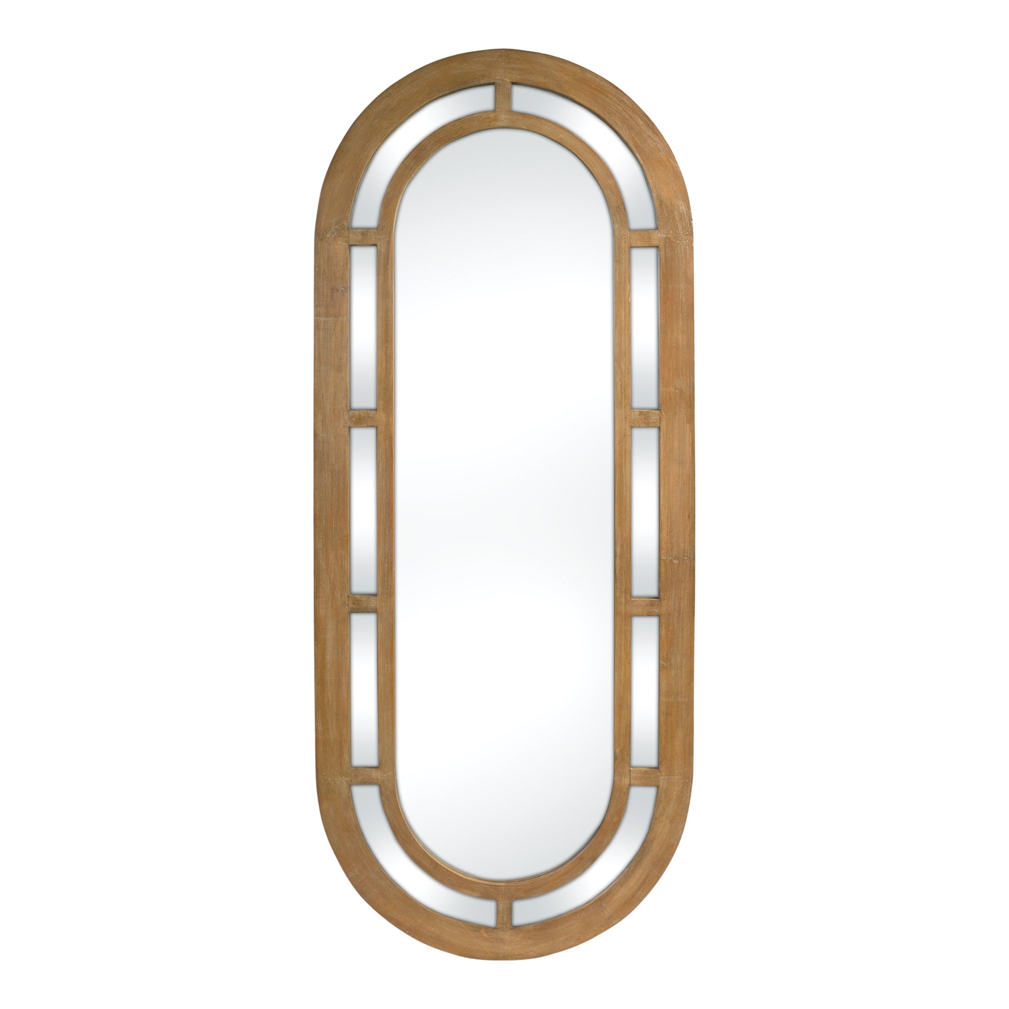 Wall Mirror 27.5"L x 67.5"H Wood/Glass